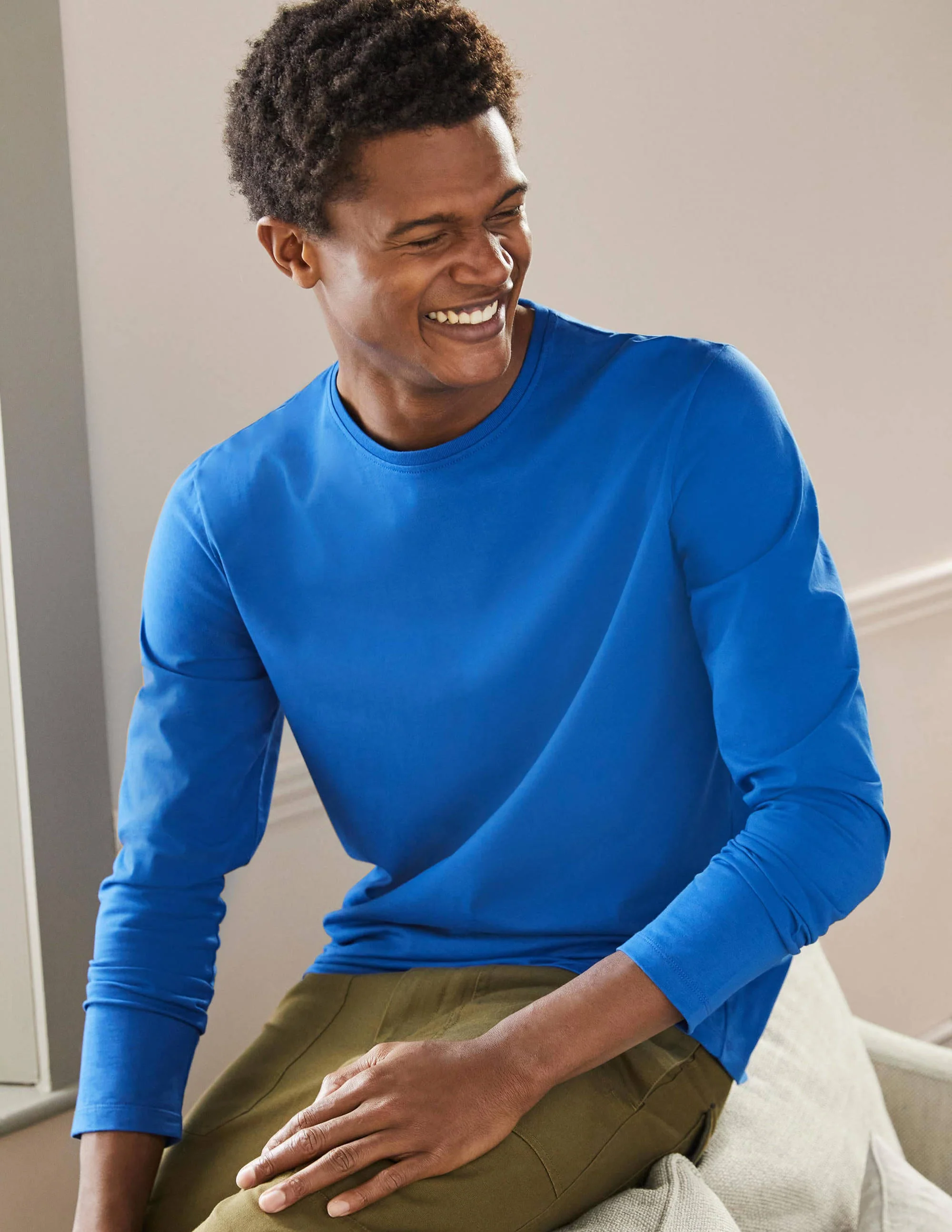 Classic Long-Sleeved T-shirt-Lapis Blue