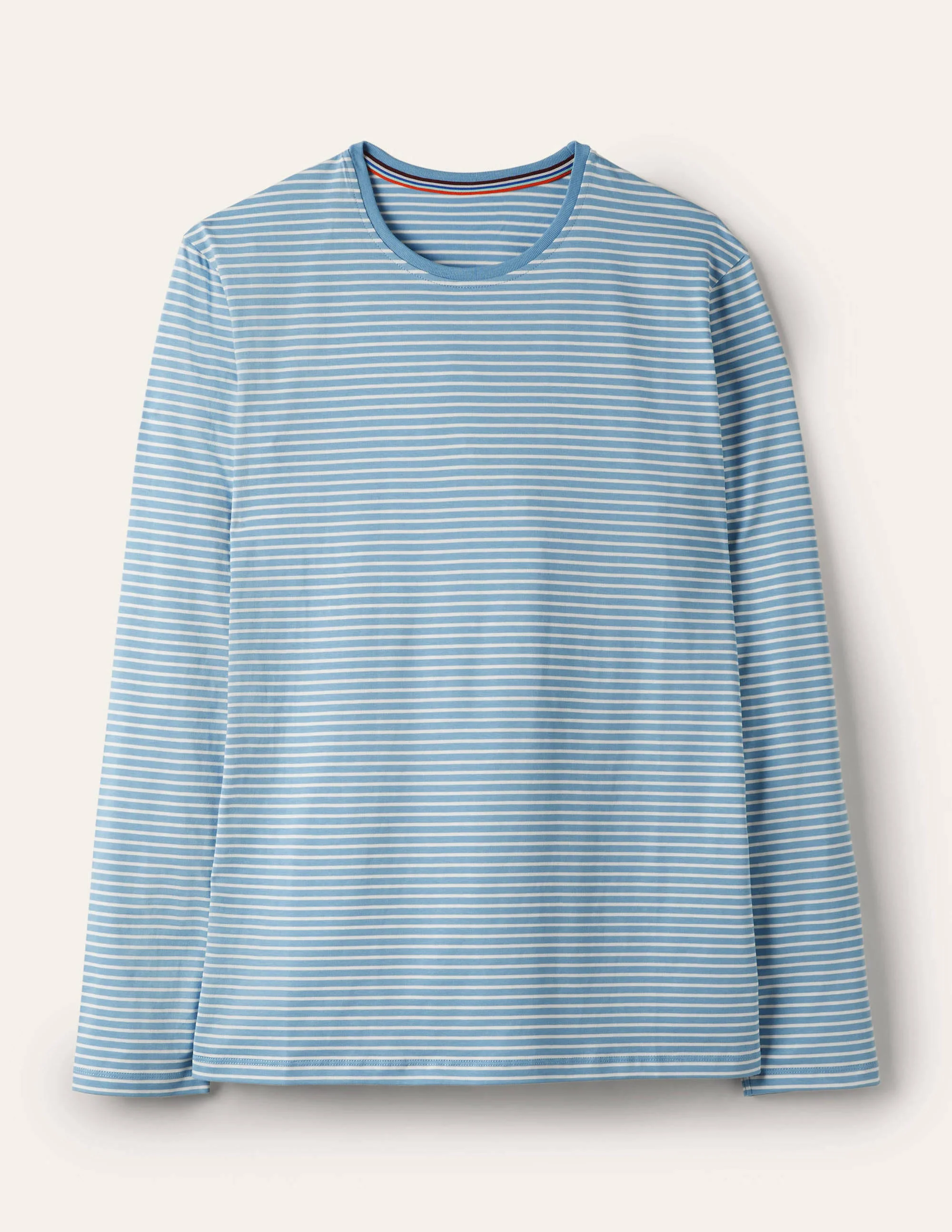 Classic Long-Sleeved T-shirt-Lichen Blue/Snowdrop Stripe - Image 6