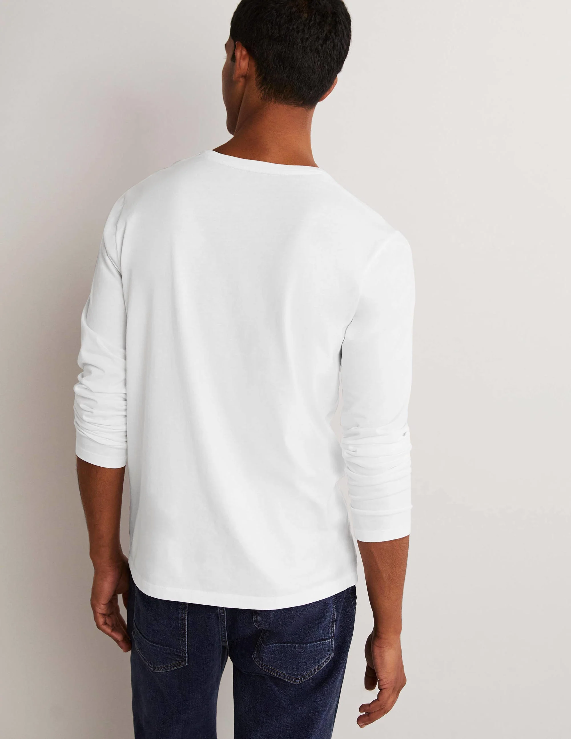 Classic Long-Sleeved T-shirt-White - Image 3