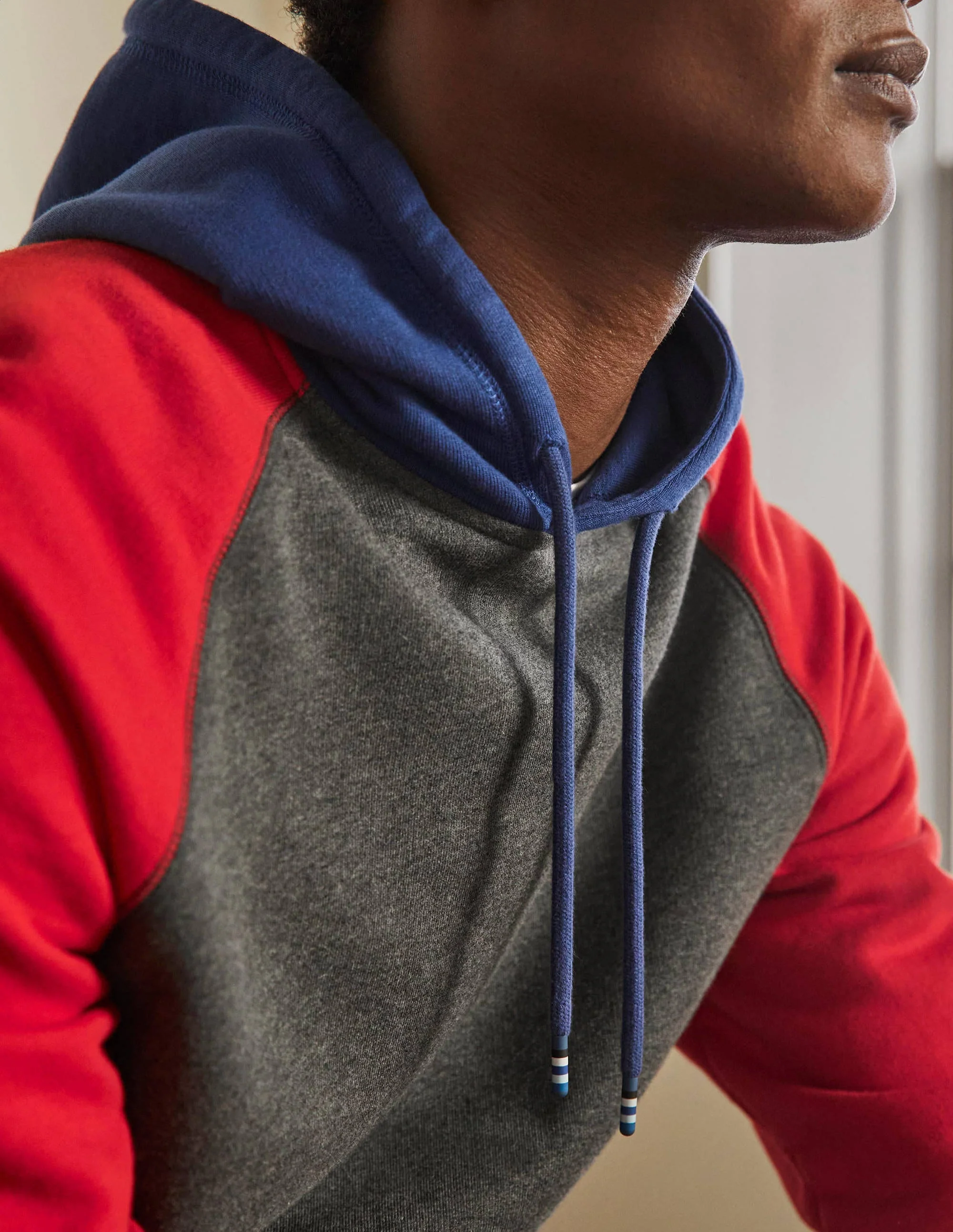 Colourblock Hoodie-Multi Colourblock - Image 2