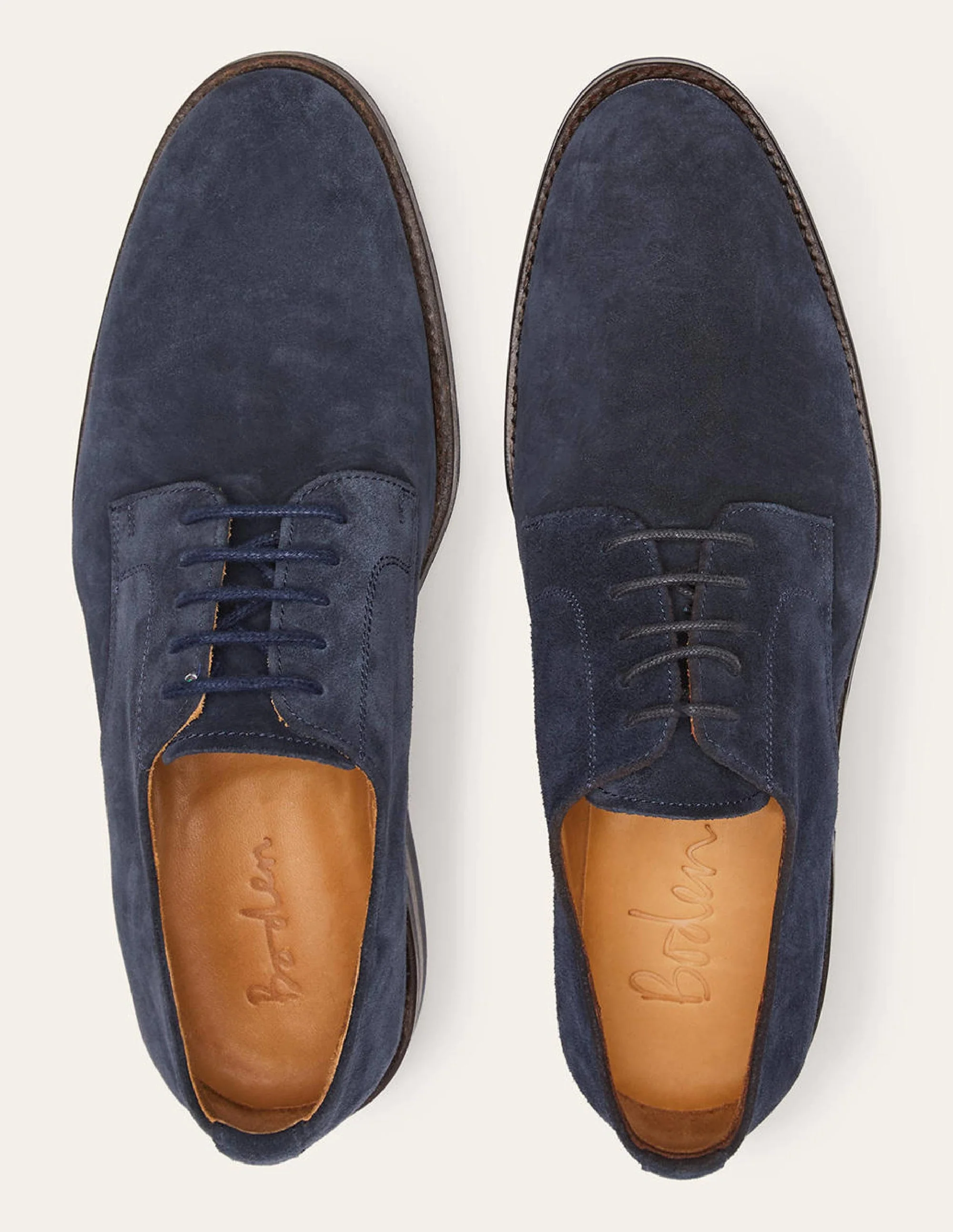 Corby Derby Shoes-Navy Suede - Image 2