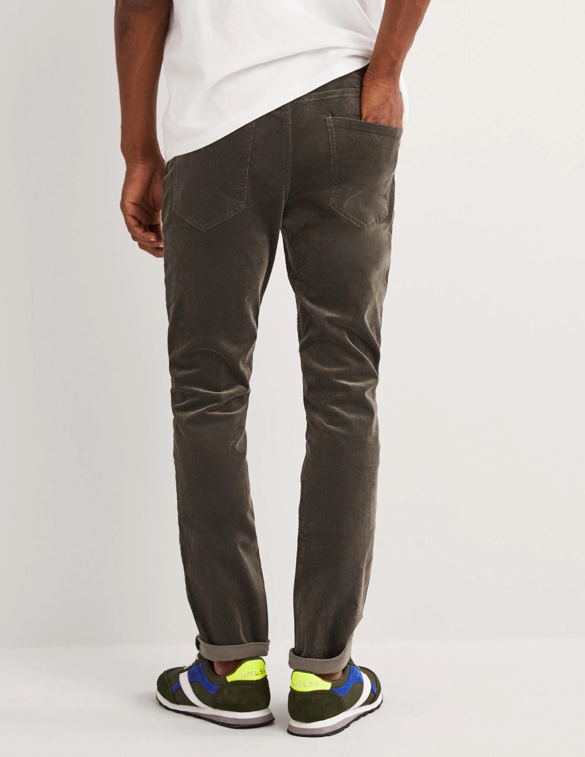 Cord Five Pocket Pants-Aluminium Grey - Image 2