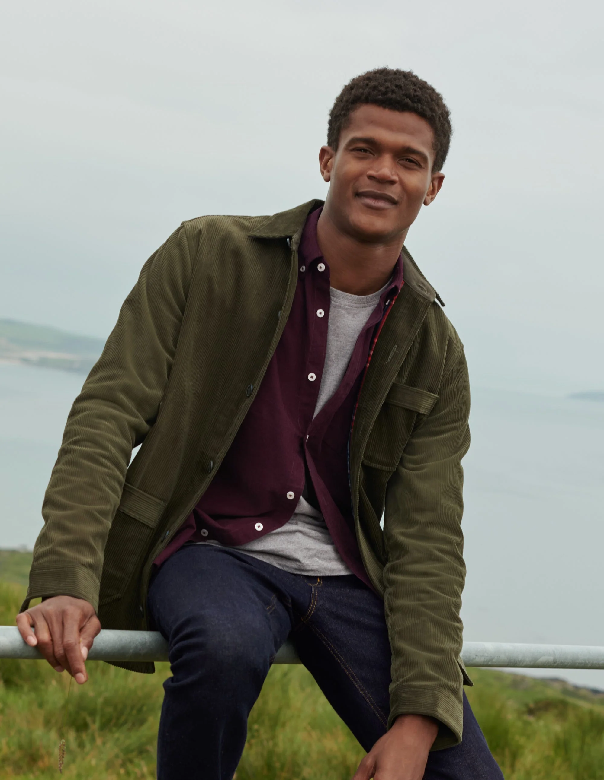 Cord Overshirt-Khaki