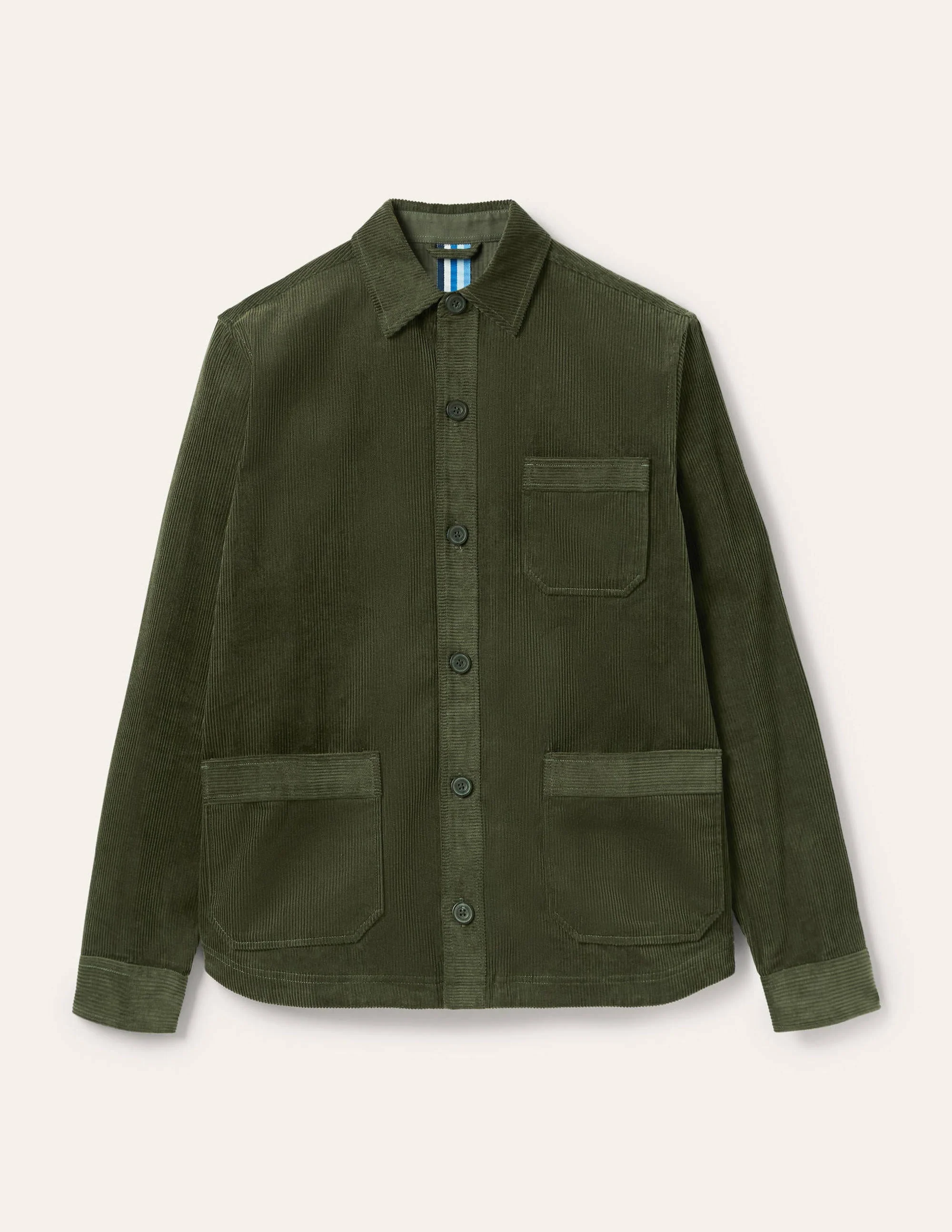 Cord Overshirt-Khaki - Image 7