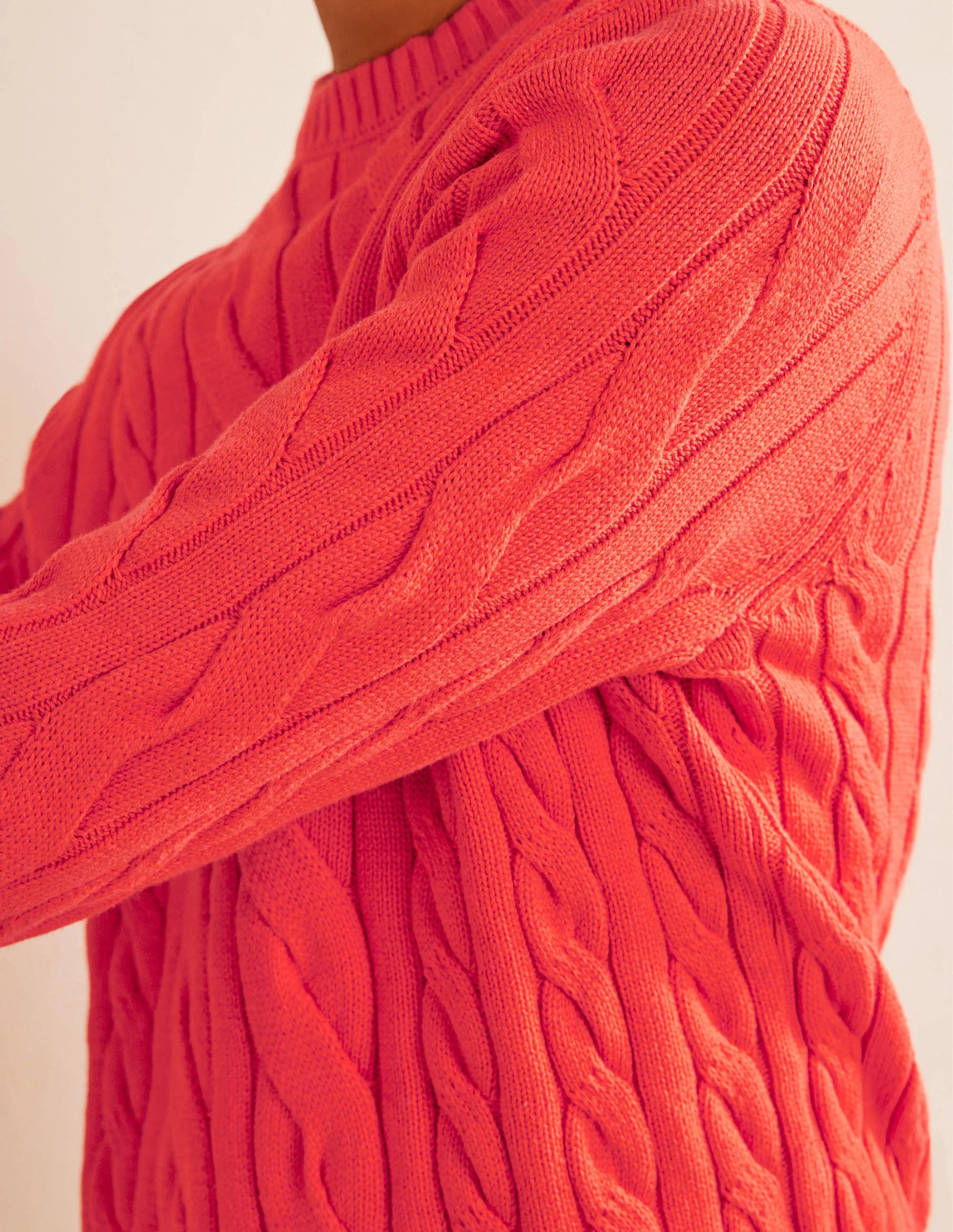 Cotton Cable Crew Neck-Jam - Image 2