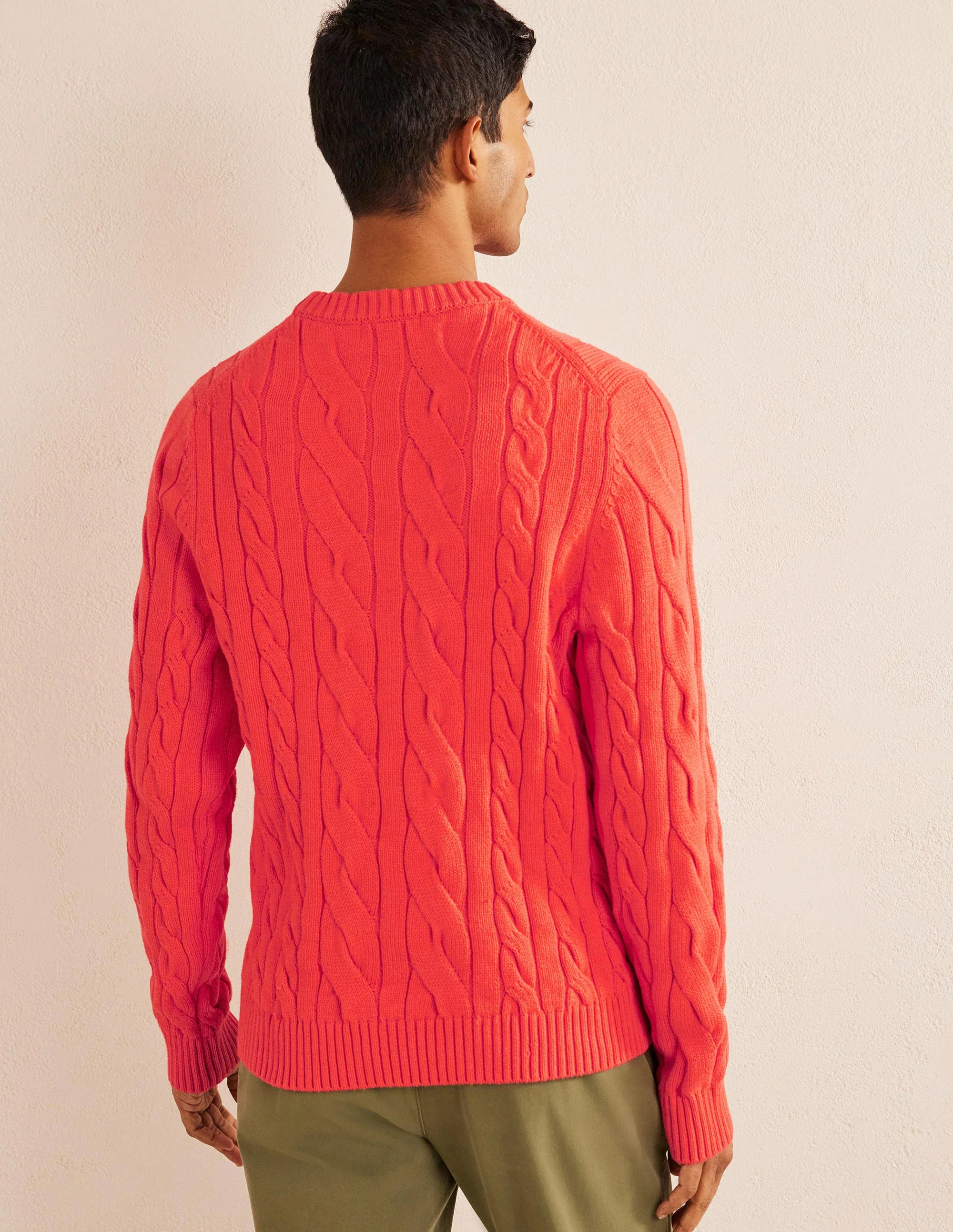 Cotton Cable Crew Neck-Jam - Image 3