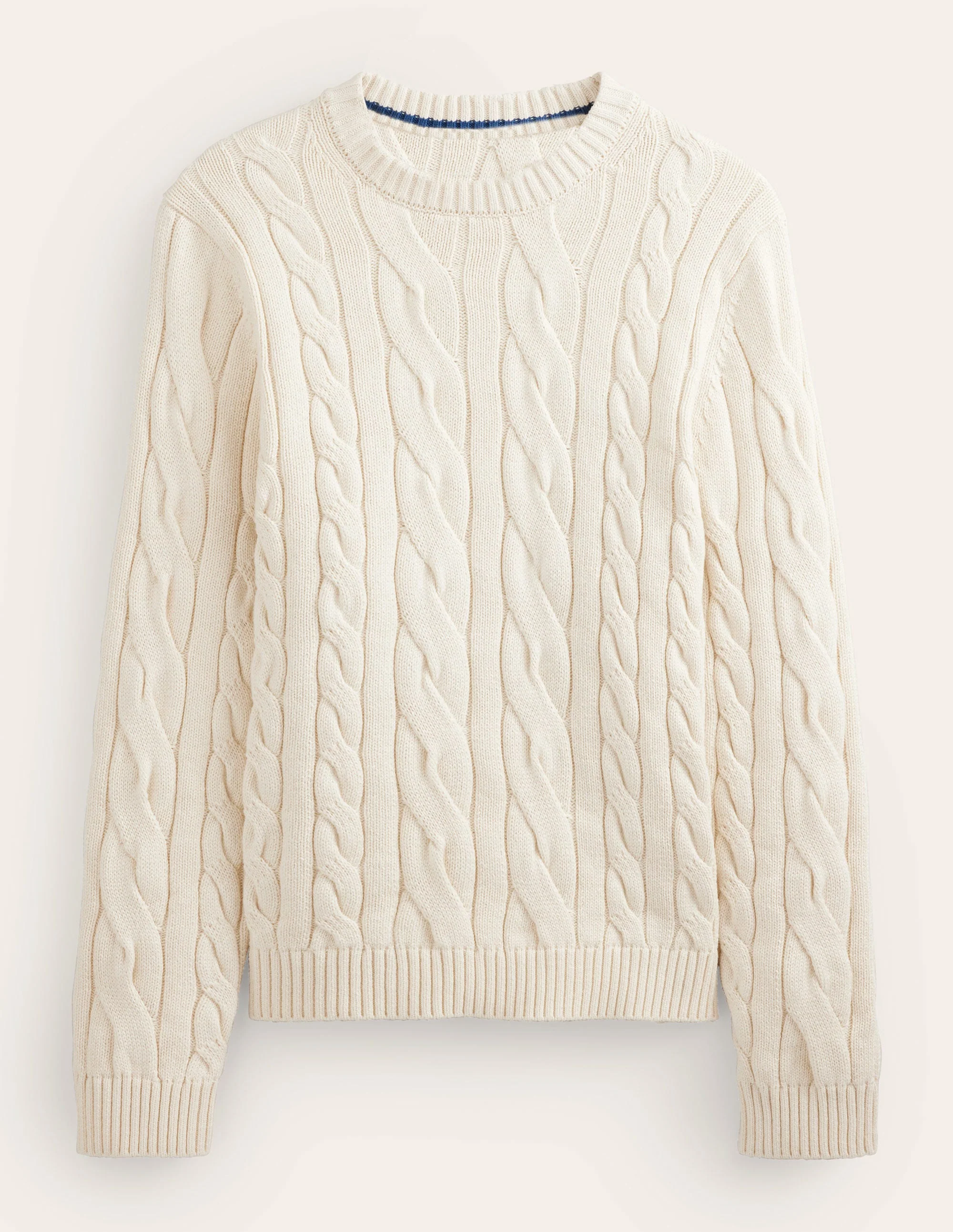 Cotton Cable Crew Neck-Pistachio Shell - Image 5