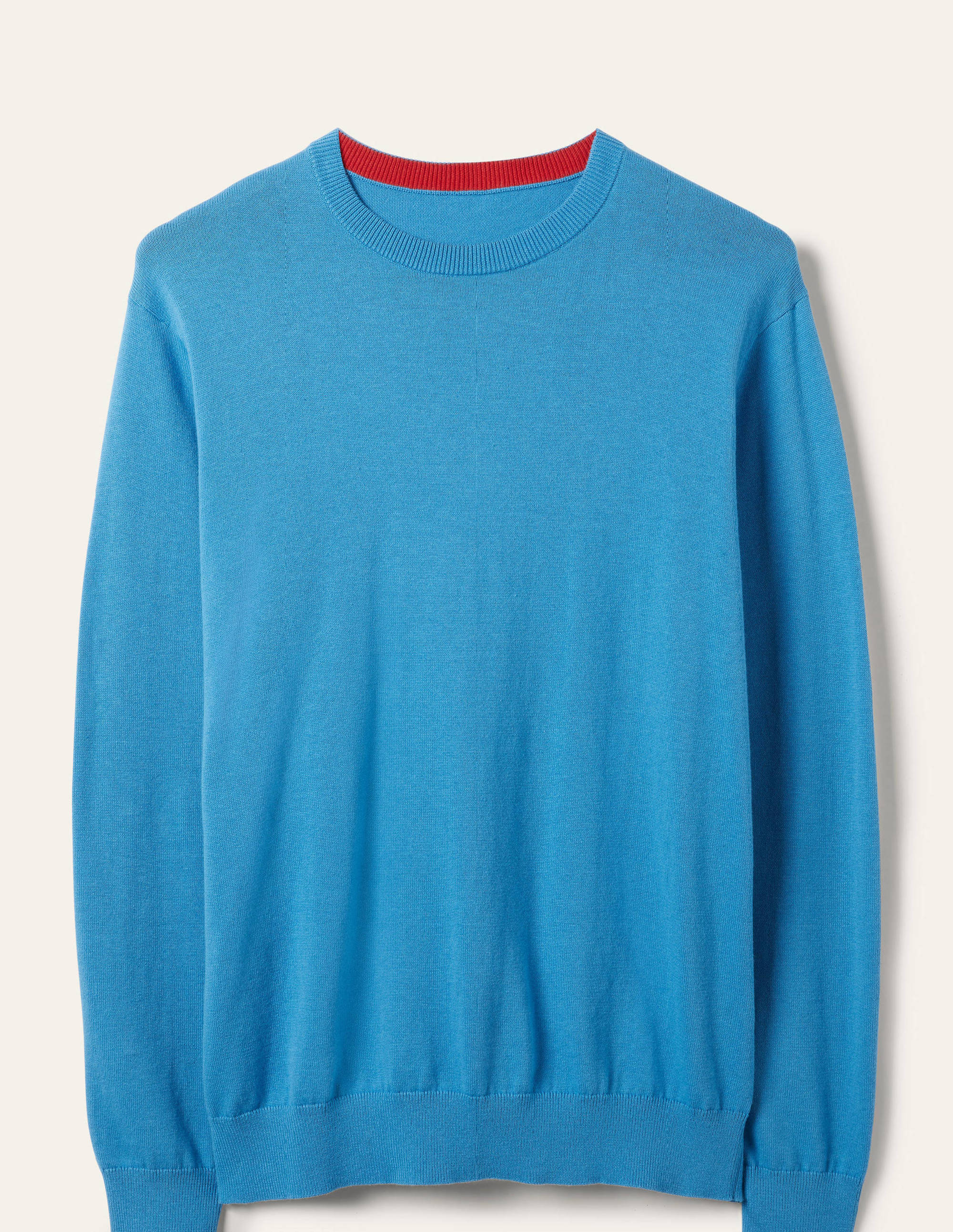Cotton Cashmere Crew Neck-Blithe Melange - Image 6