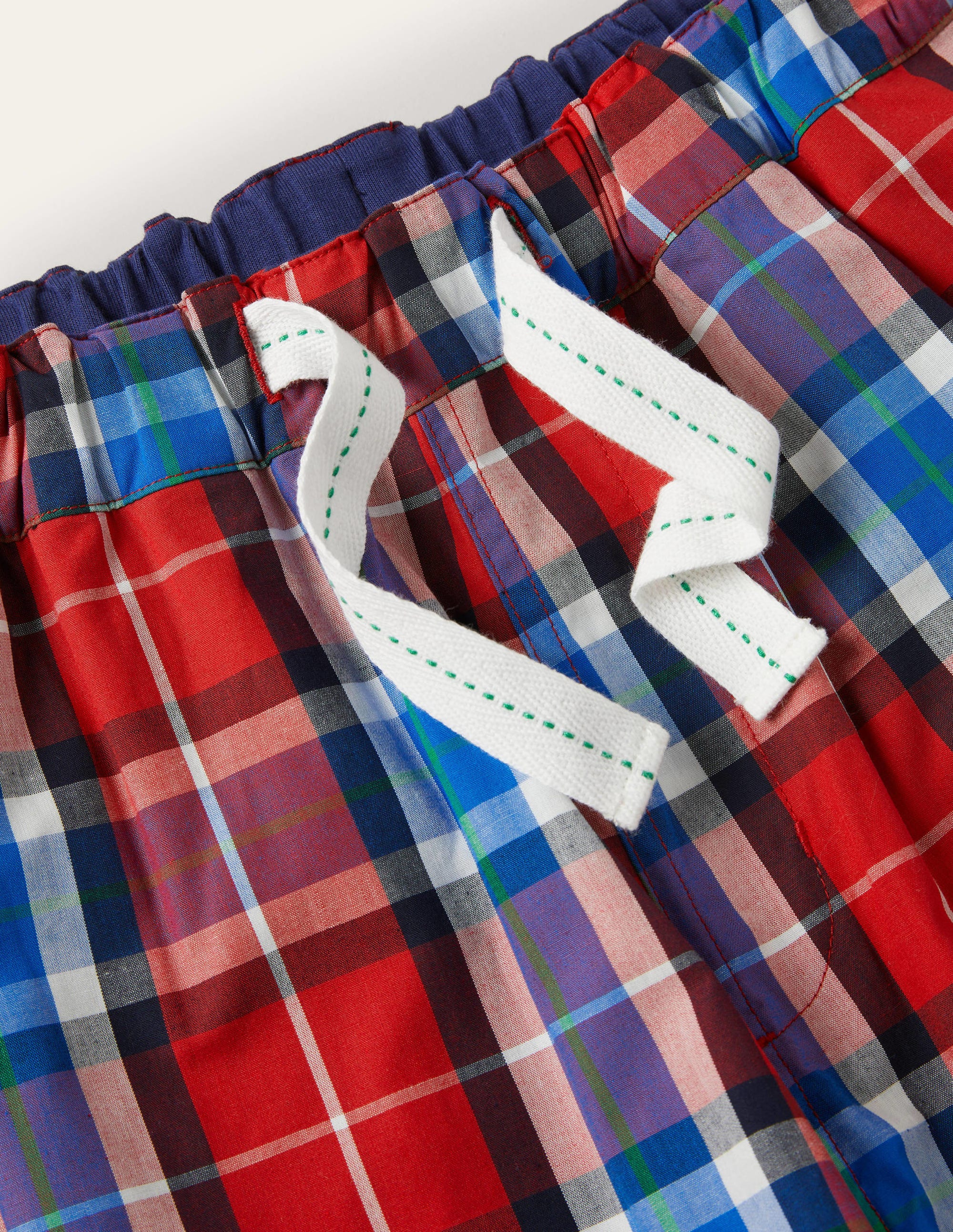 Cotton Poplin Pajama Bottoms-Jalapeno Red Check - Image 5