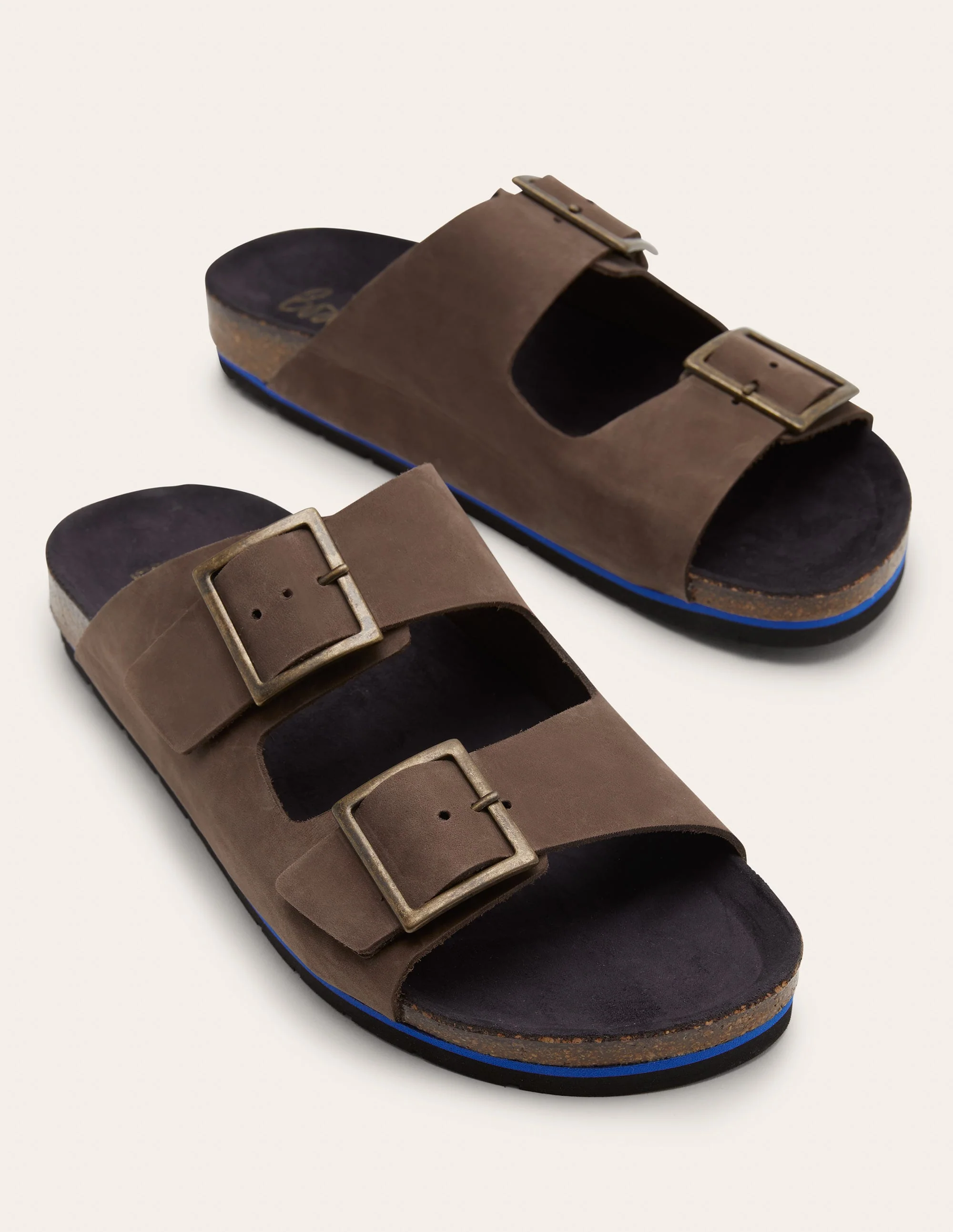 Double Strap Sandal-Brown - Image 2