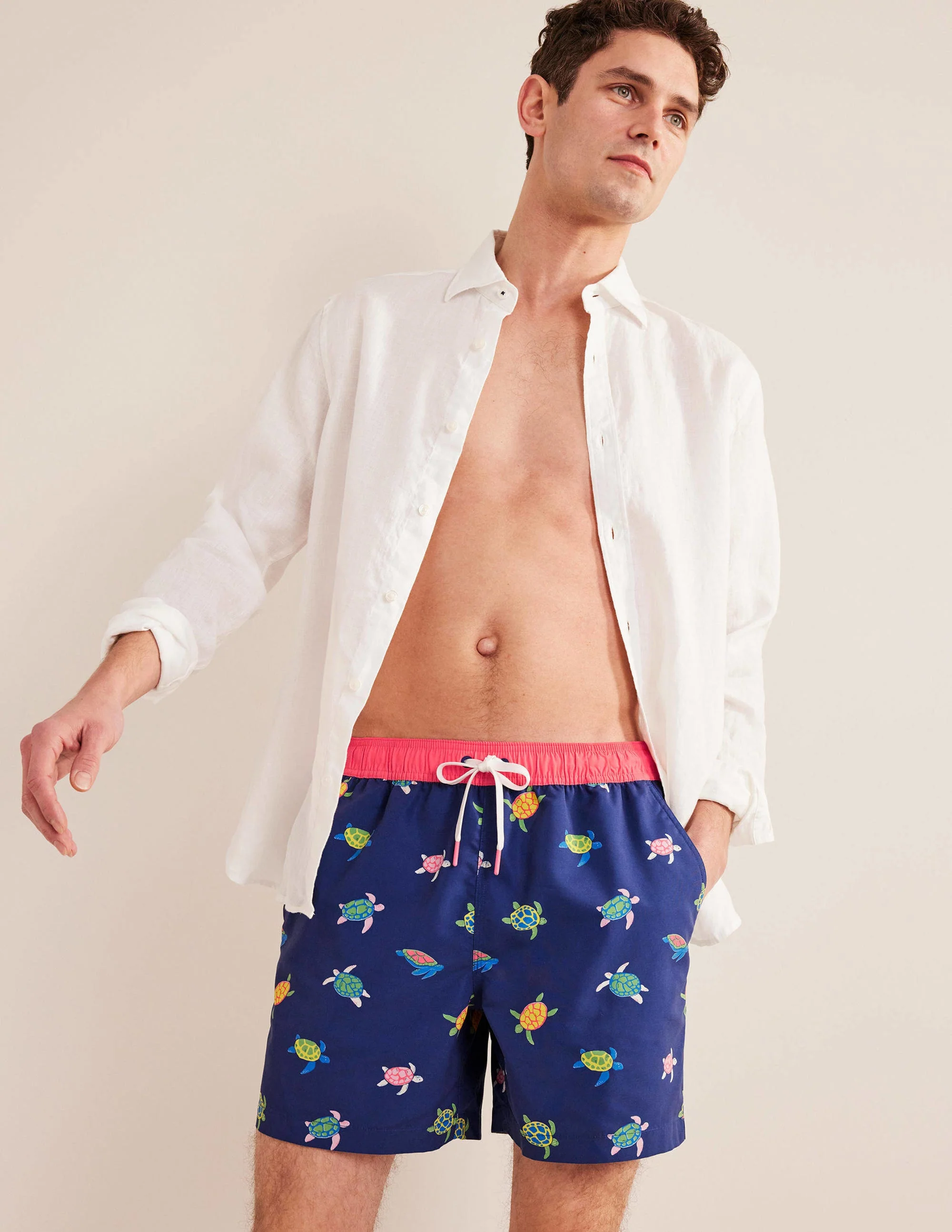 Elasticated Waist Swim Short-Starboard Turtles