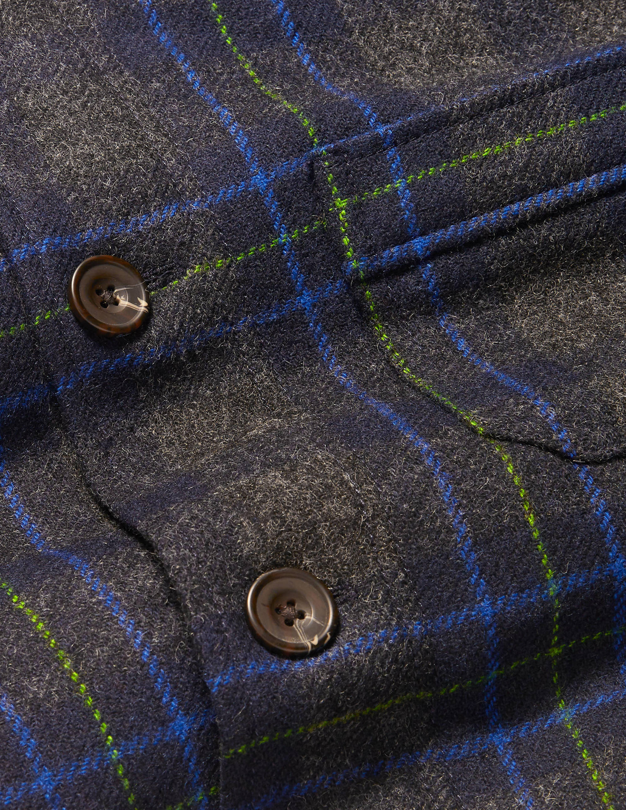 Elgin wool Jacket-Grey and Navy Check - Image 6