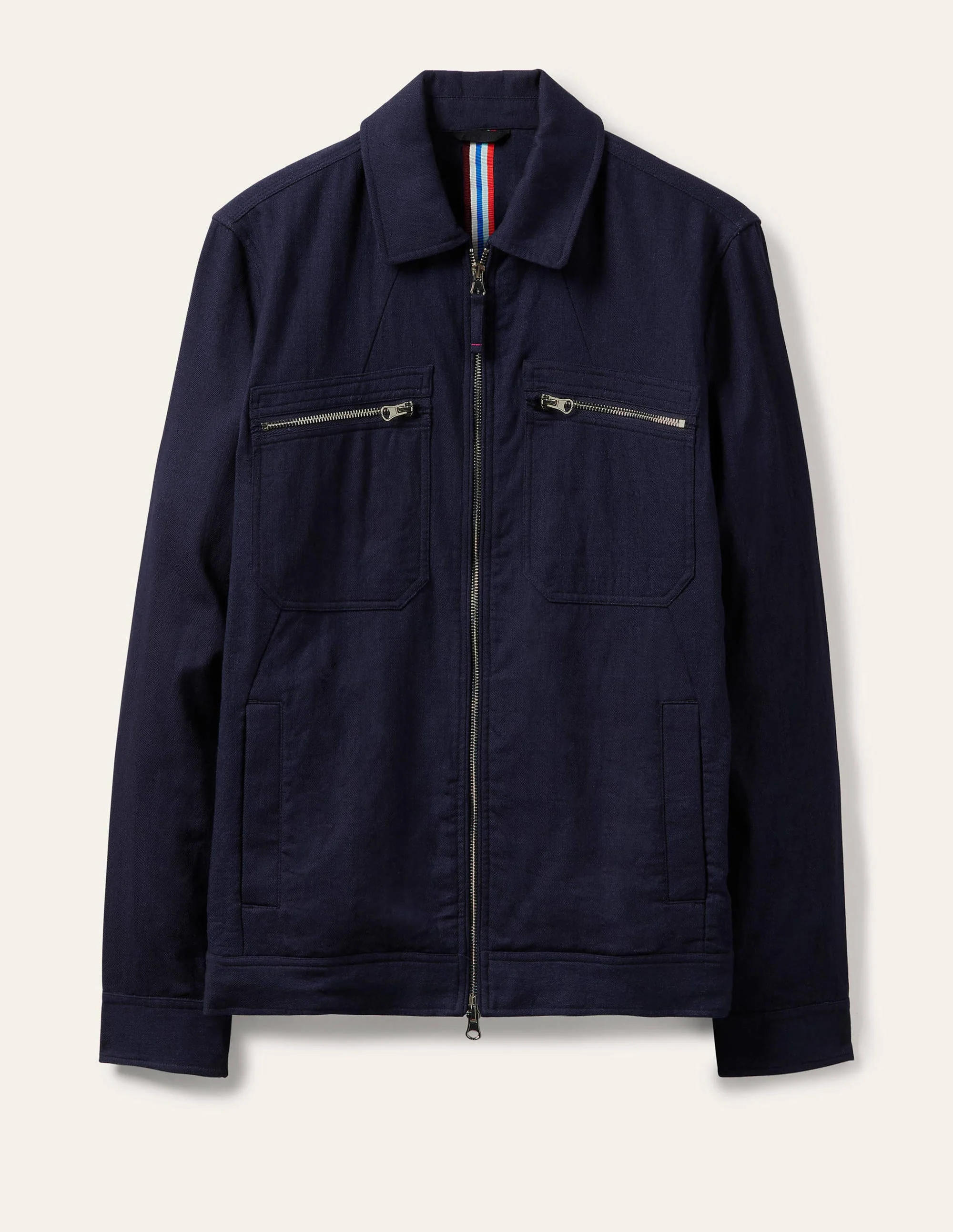 Exeter Herringbone Jacket-Indigo Herringbone Doublecloth - Image 5