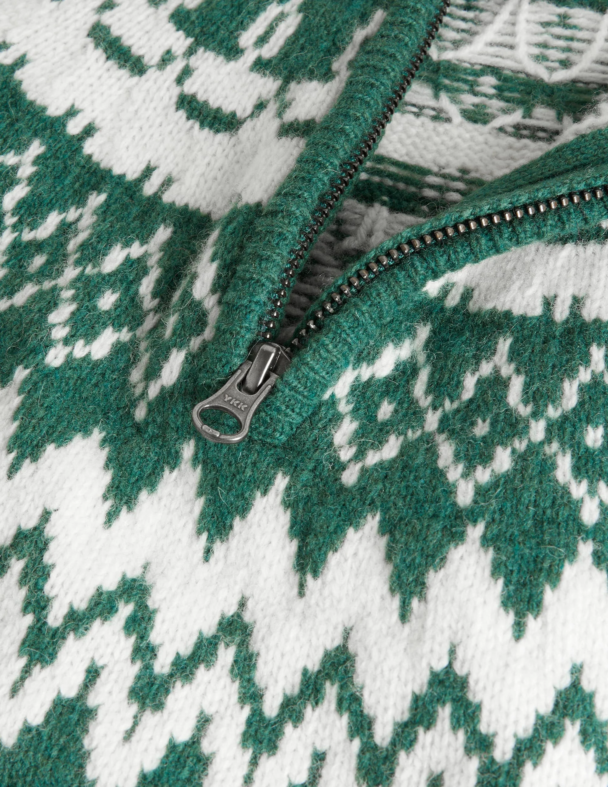 Fair Isle Half Zip-Trekking Green - Image 7