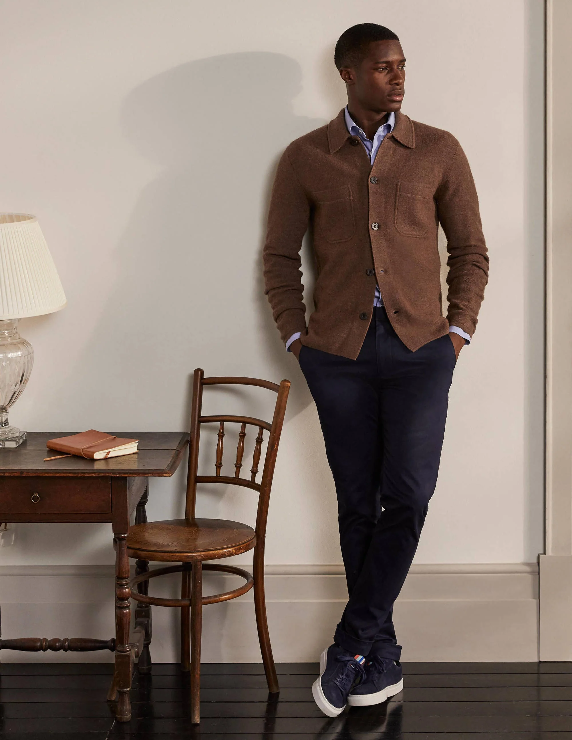 Farley Merino Knitted Jacket-Camel - Image 2