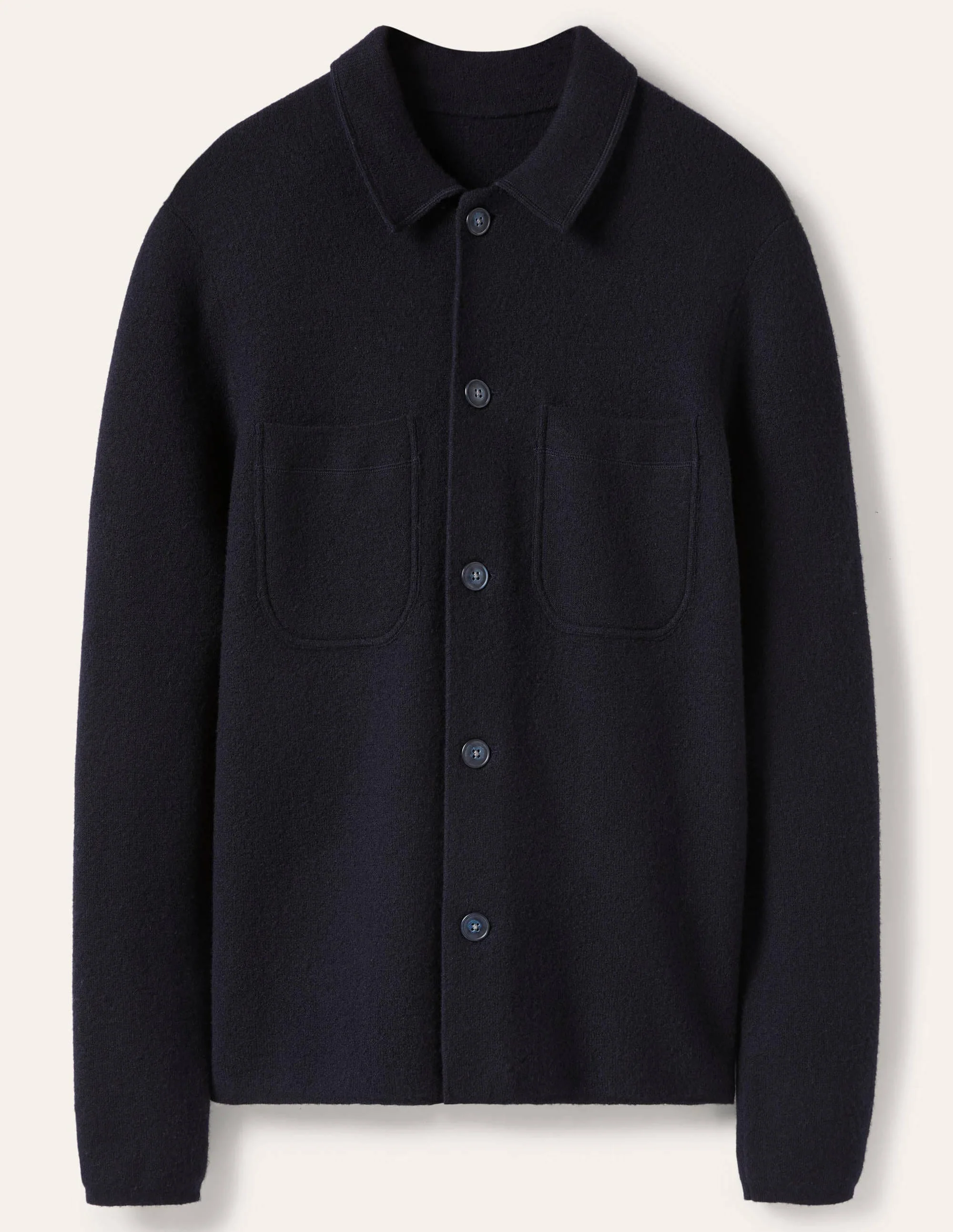 Farley Merino Knitted Jacket-Navy - Image 6