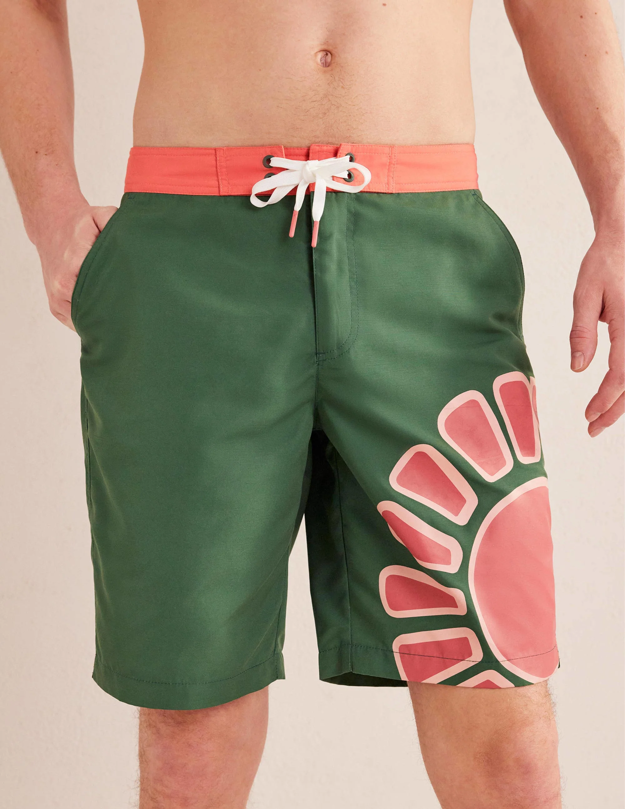 Fixed Waist Board Short-Palm Leaf Sun - Image 5