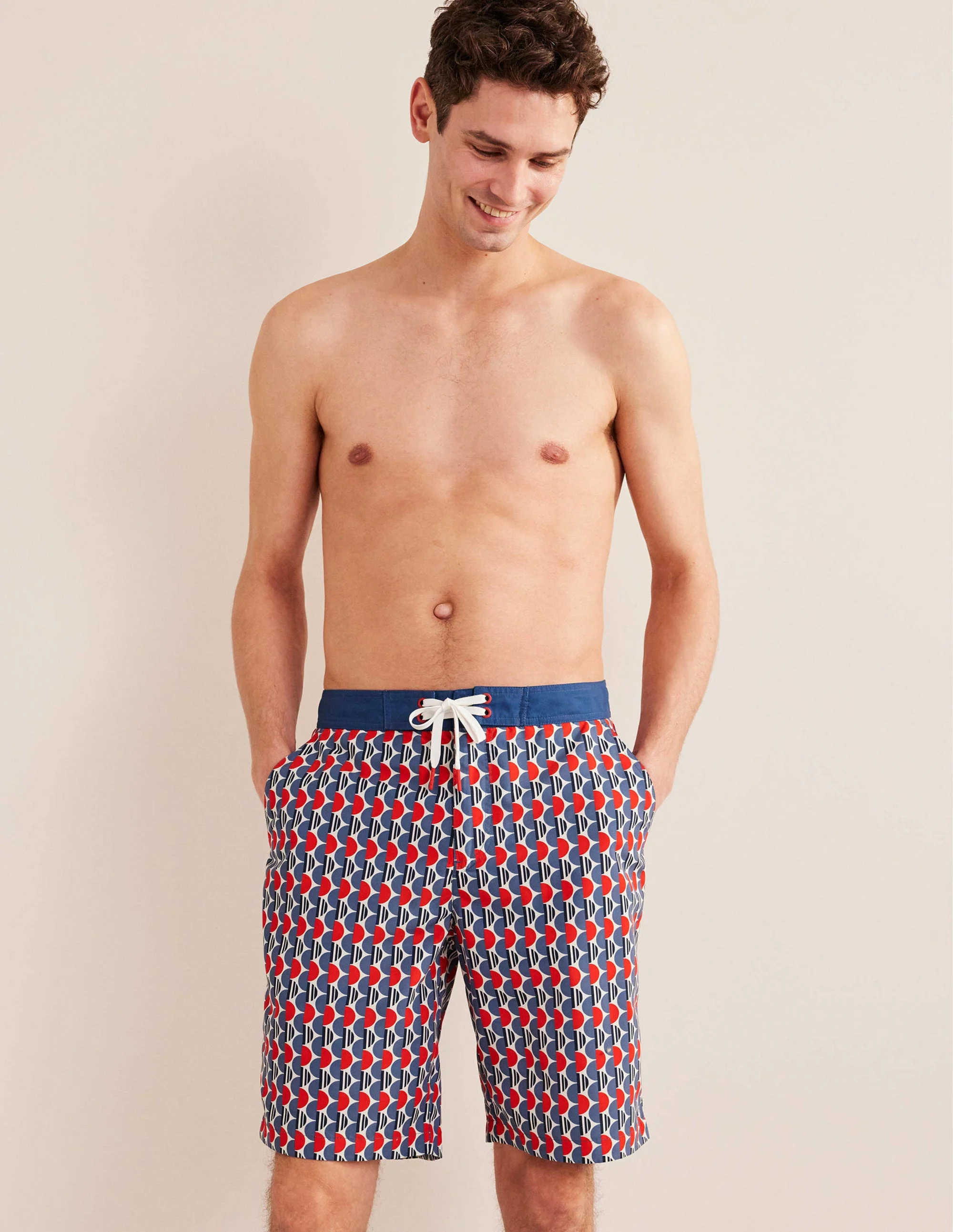 Fixed Waist Board Short-Red Alert Split Circles