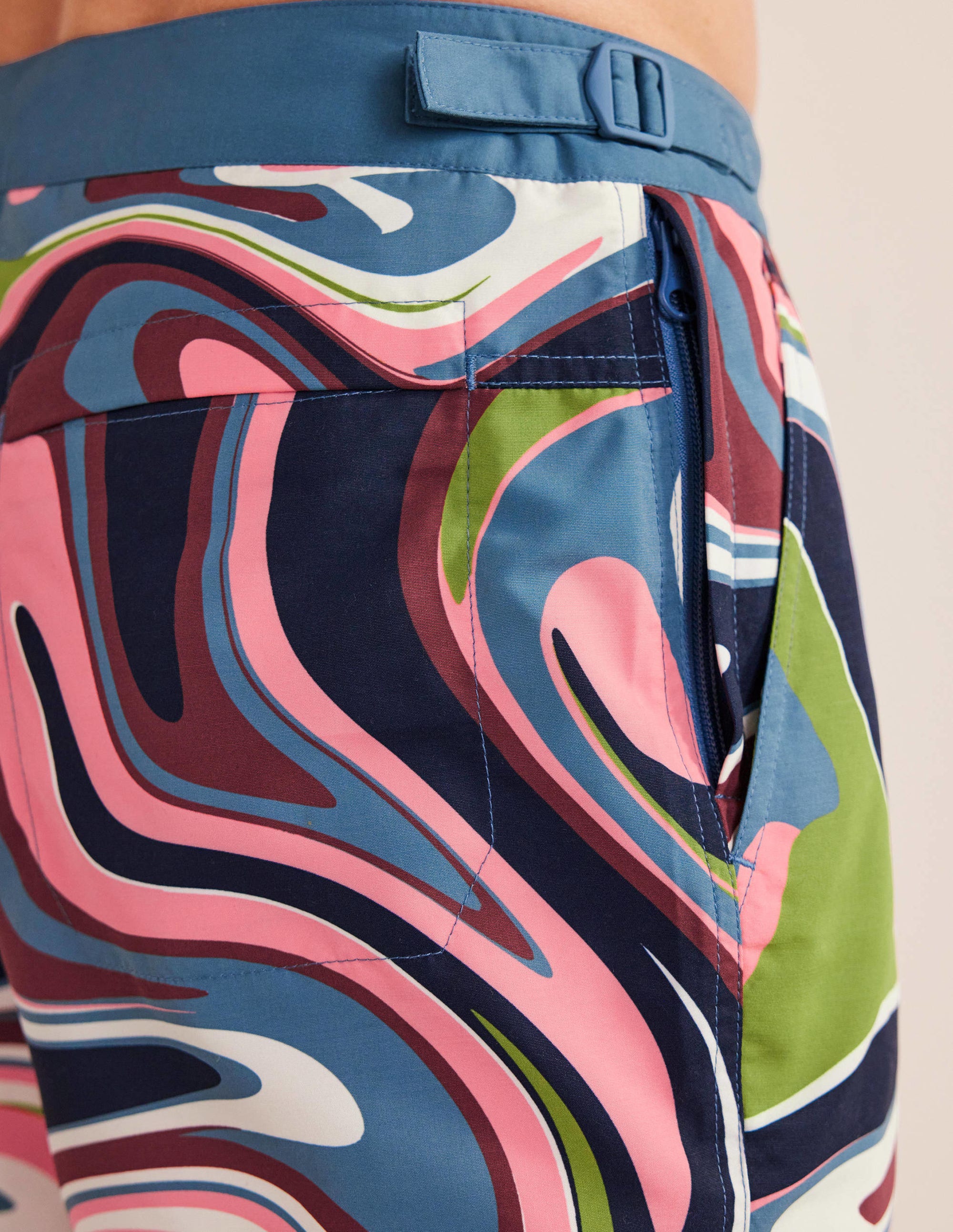 Fixed Waist Swim Short-Multi Utopia Swirl - Image 2