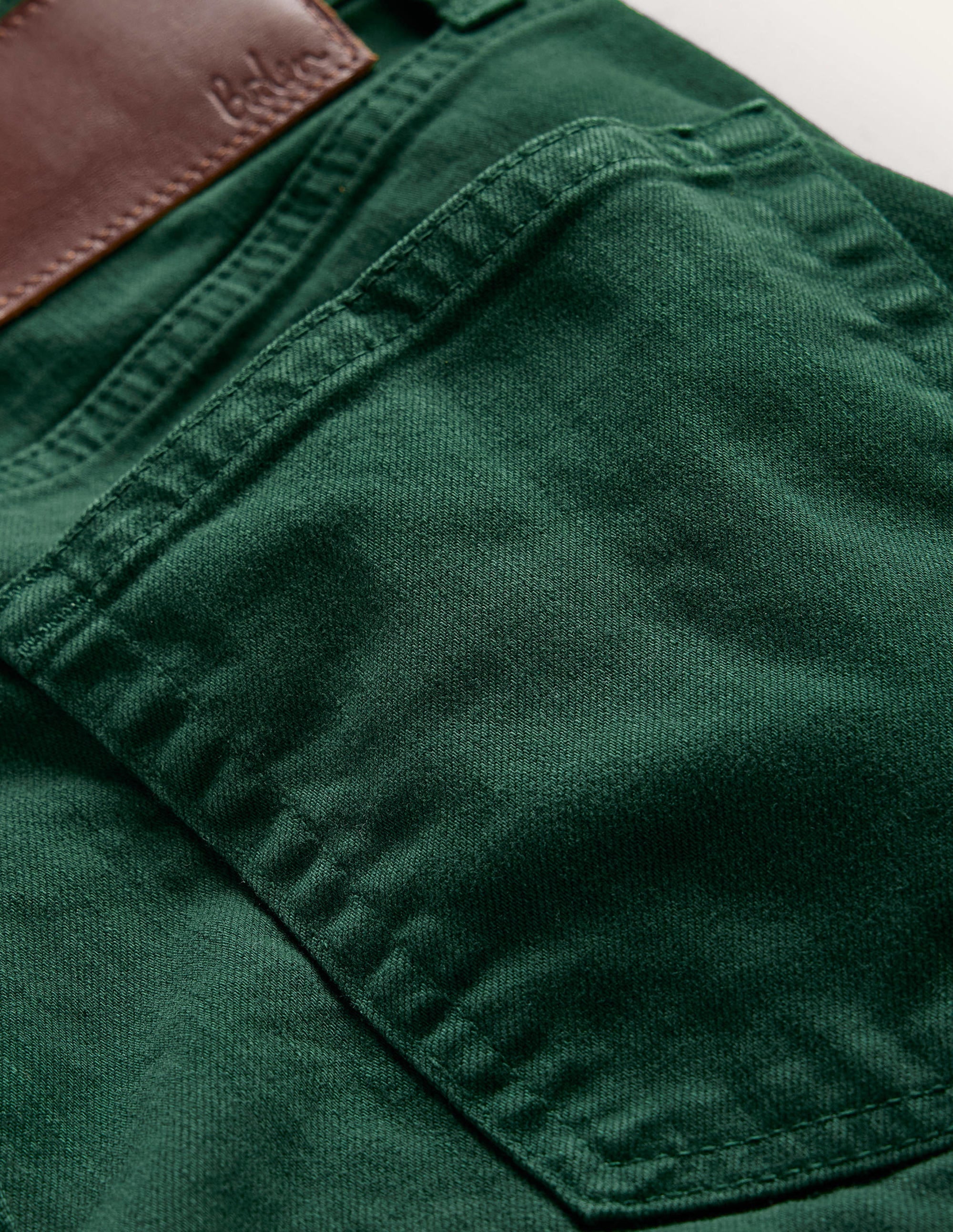 Garment Dye 5 Pocket Trousers-Palm Leaf - Image 6