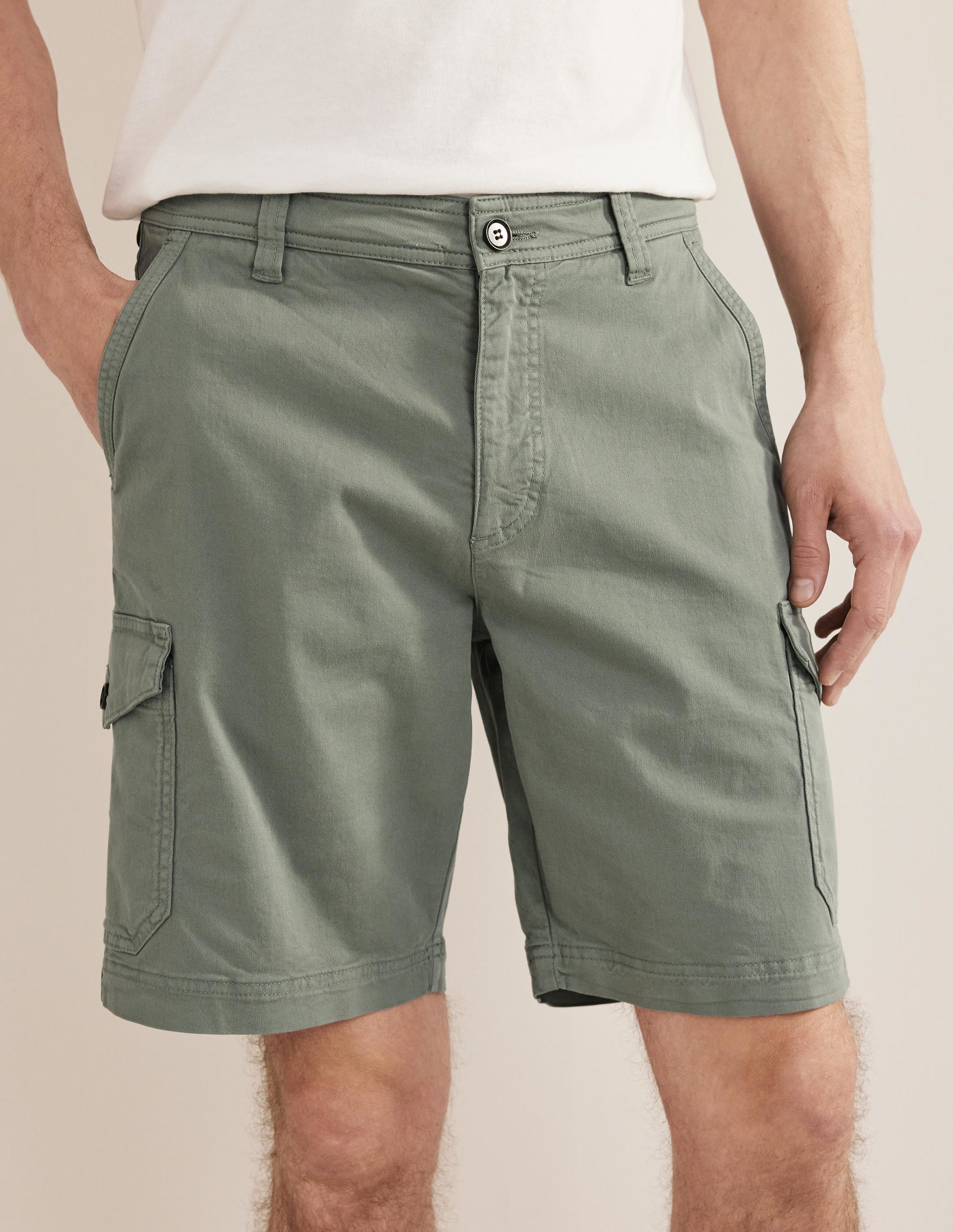 Garment Dye Cargo Shorts-Alligator Green - Image 4