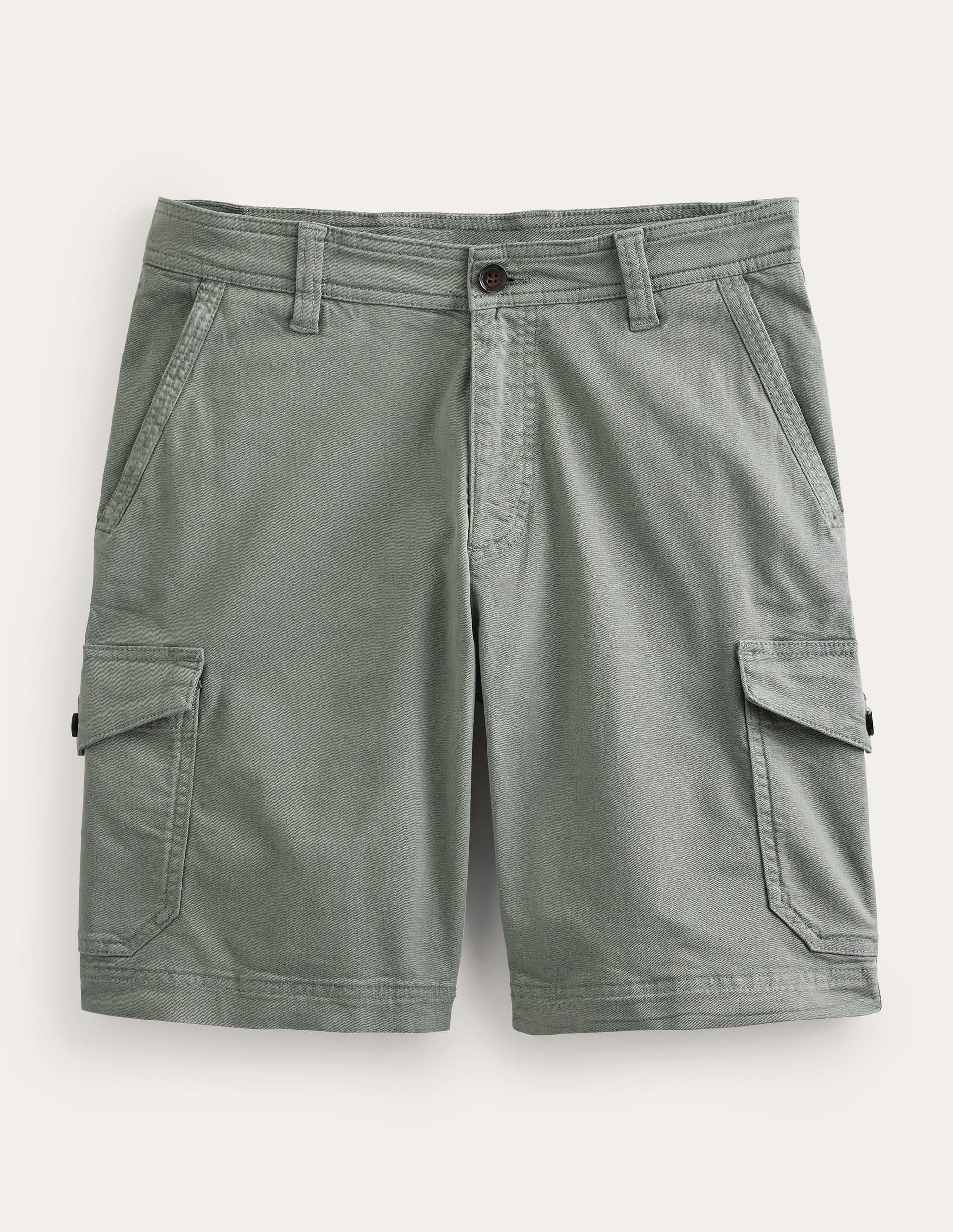 Garment Dye Cargo Shorts-Alligator Green - Image 5