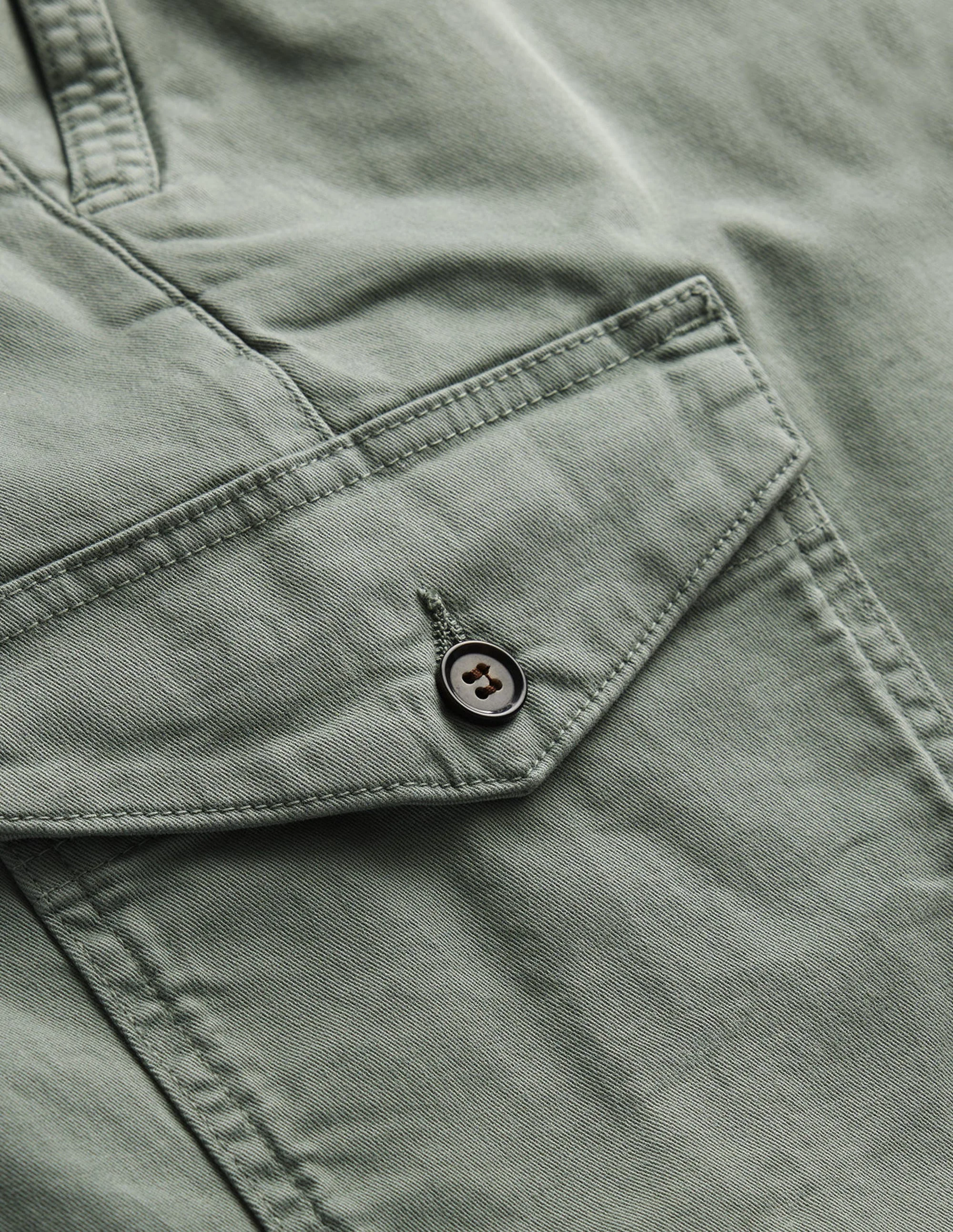 Garment Dye Cargo Shorts-Alligator Green - Image 6