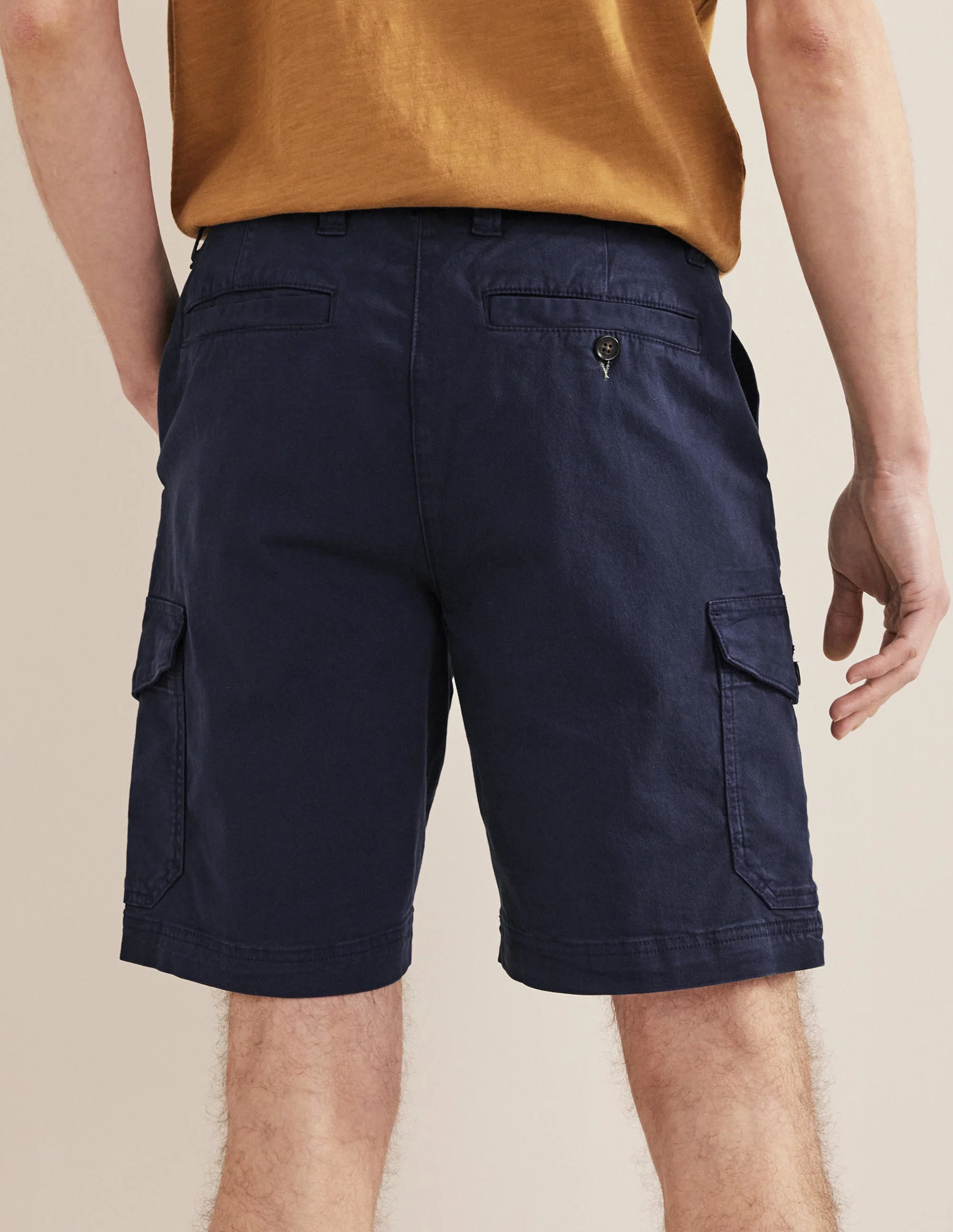 Garment Dye Cargo Shorts-French Navy - Image 3