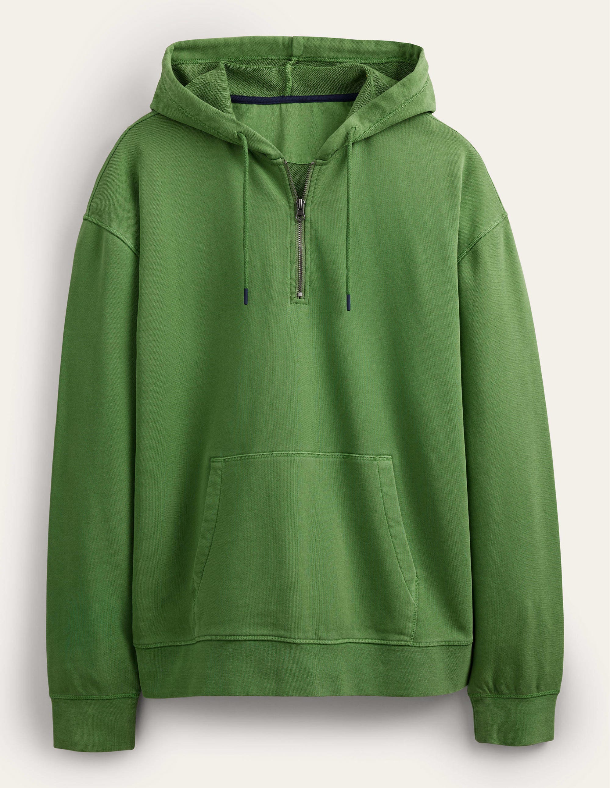 Garment Dye Half Zip Hoodie-Safari Green - Image 5