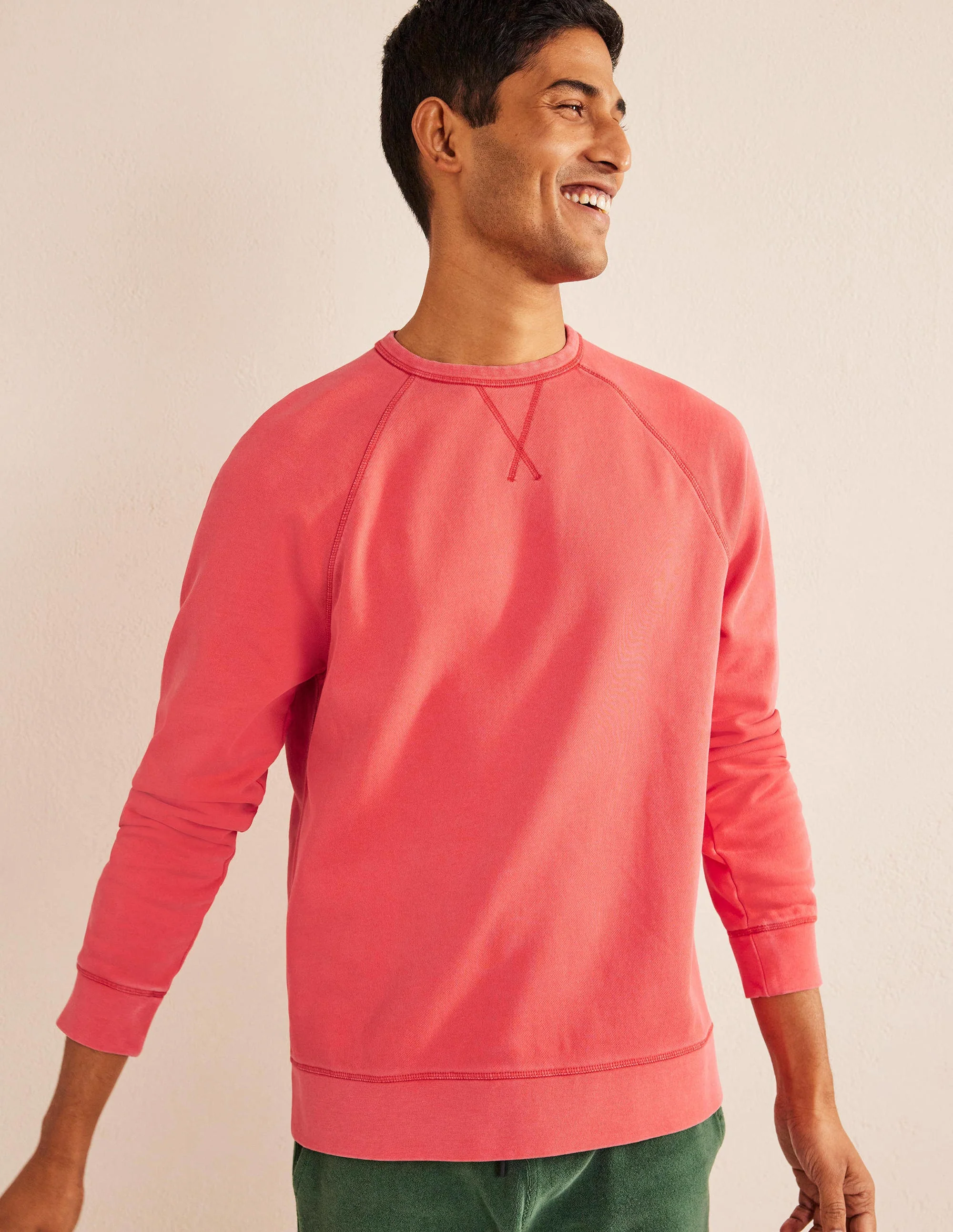 Garment Dye Sweatshirt-Jam Red