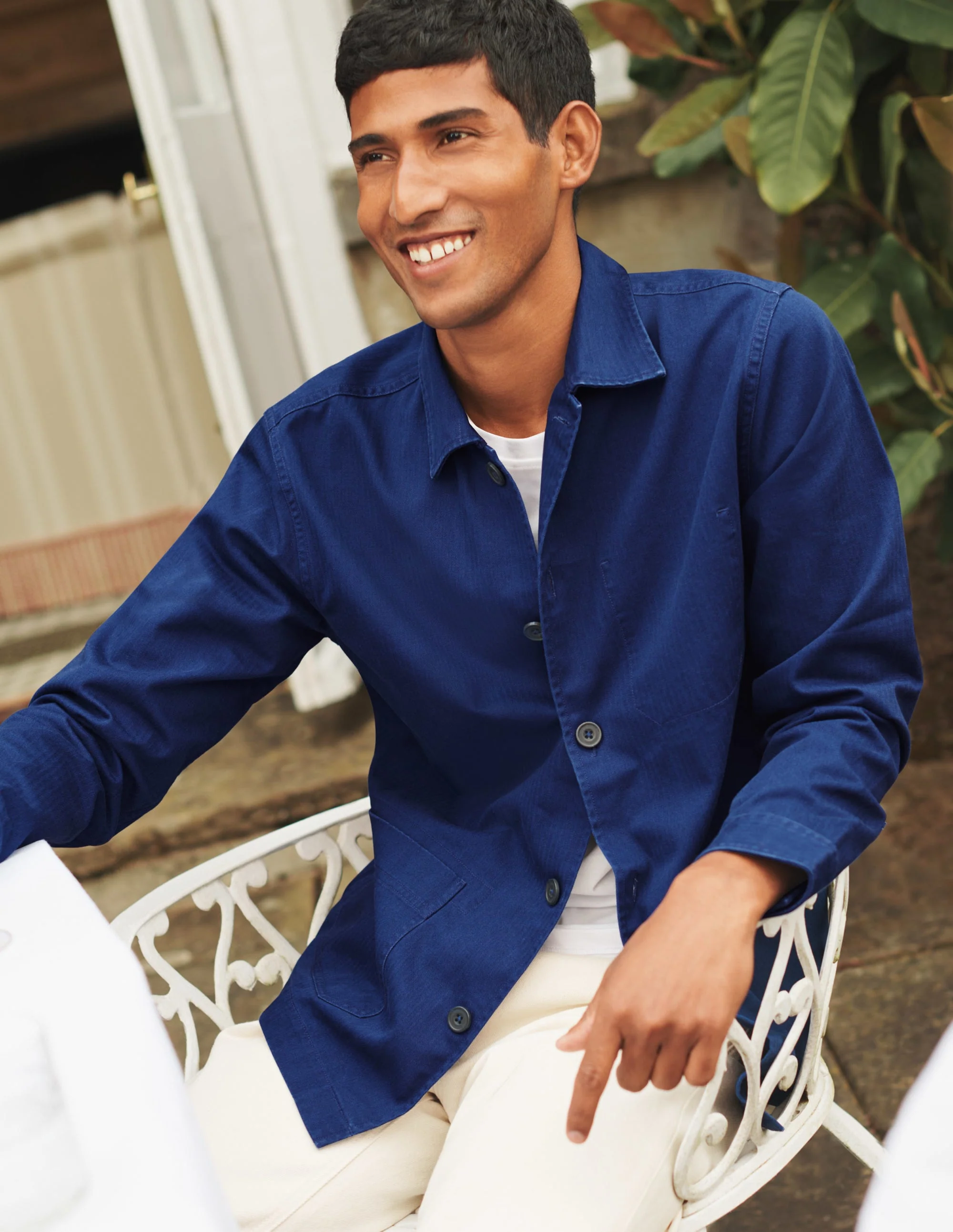 Herringbone Overshirt-Workwear Blue