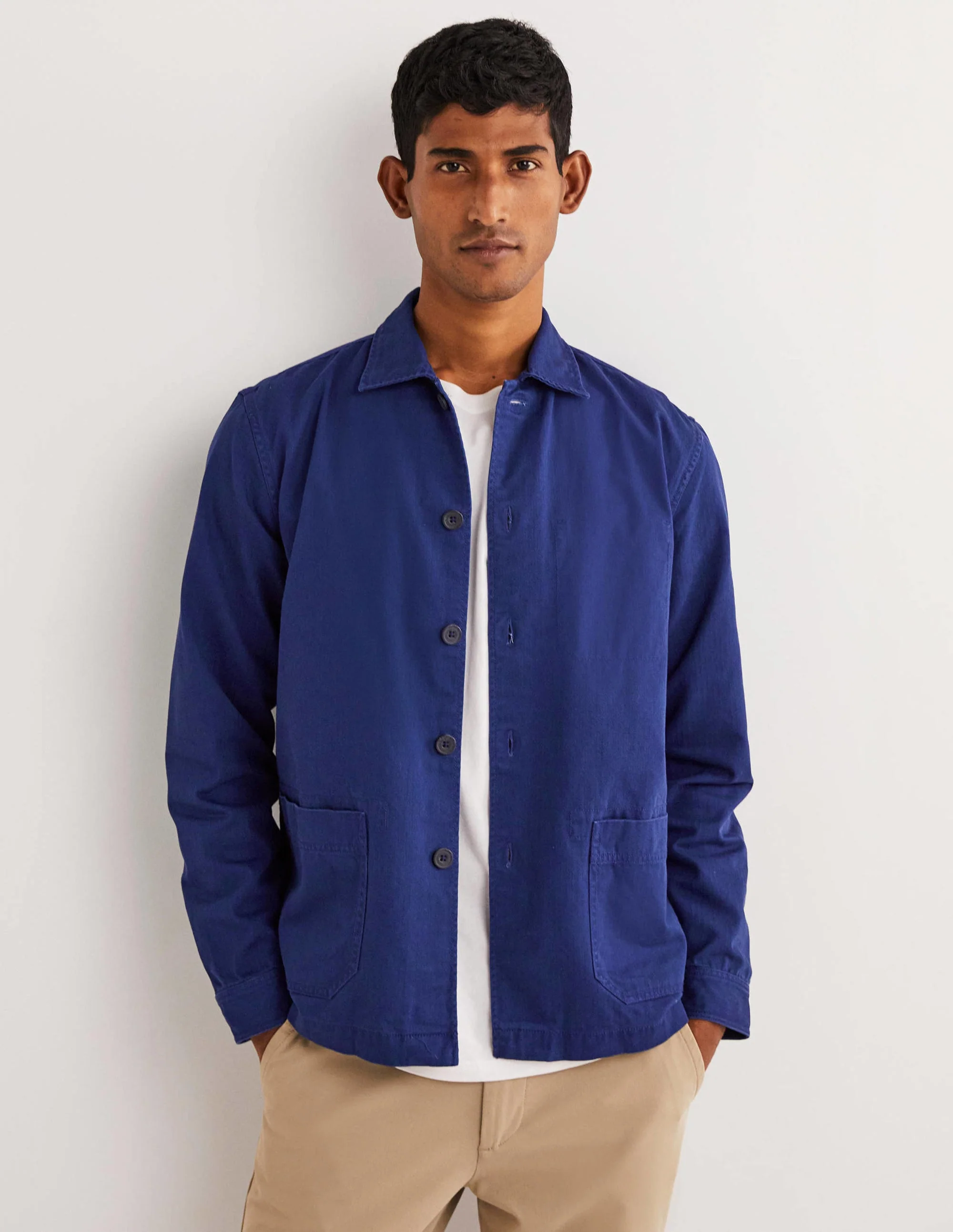 Herringbone Overshirt-Workwear Blue - Image 2