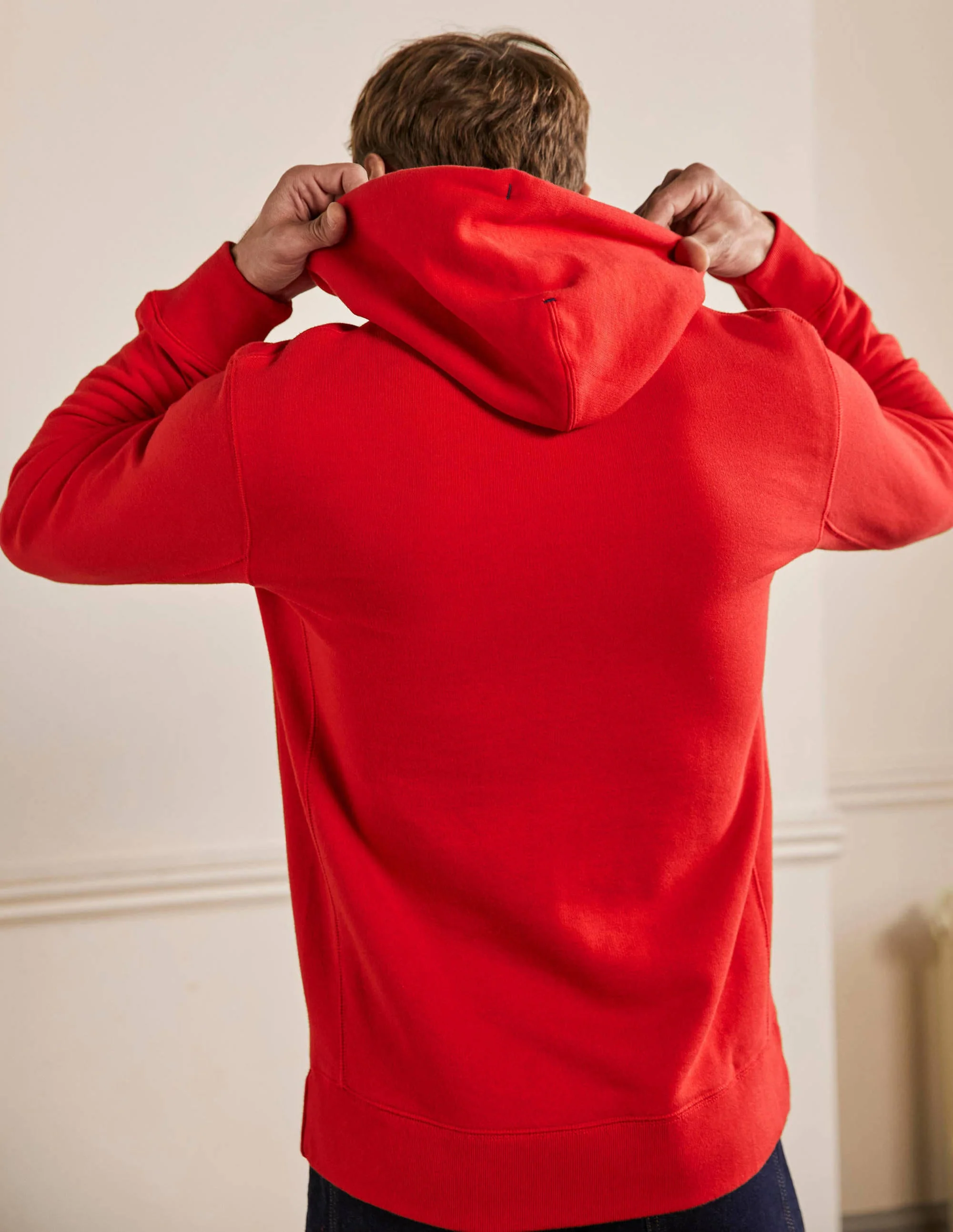 Irvine Zip Up Hoodie-Post Box Red - Image 3