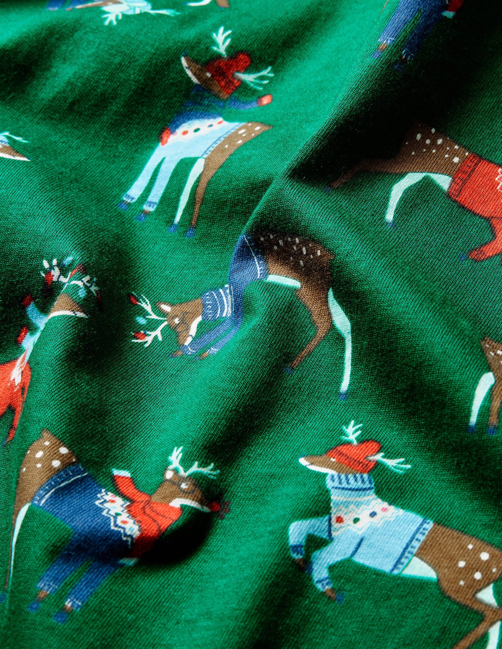 Jersey Pajama Set-Forest Glow Reindeer - Image 6