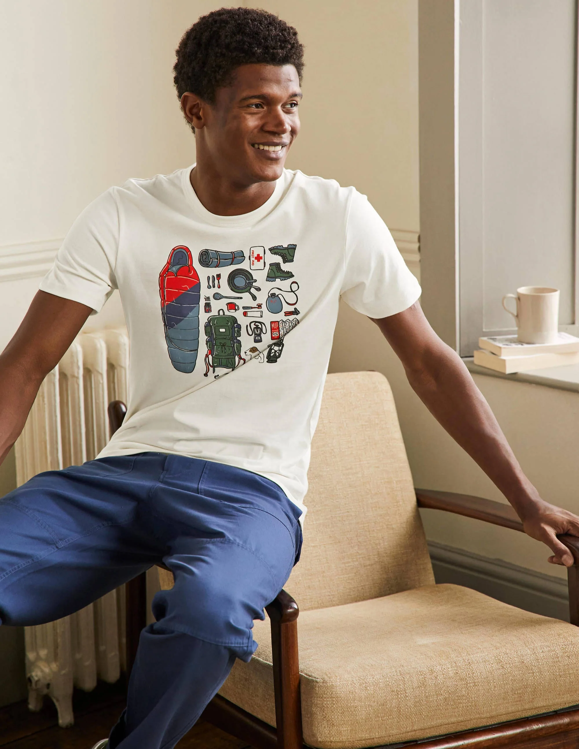 Kingston T-shirt-White Camping Trip - Image 4