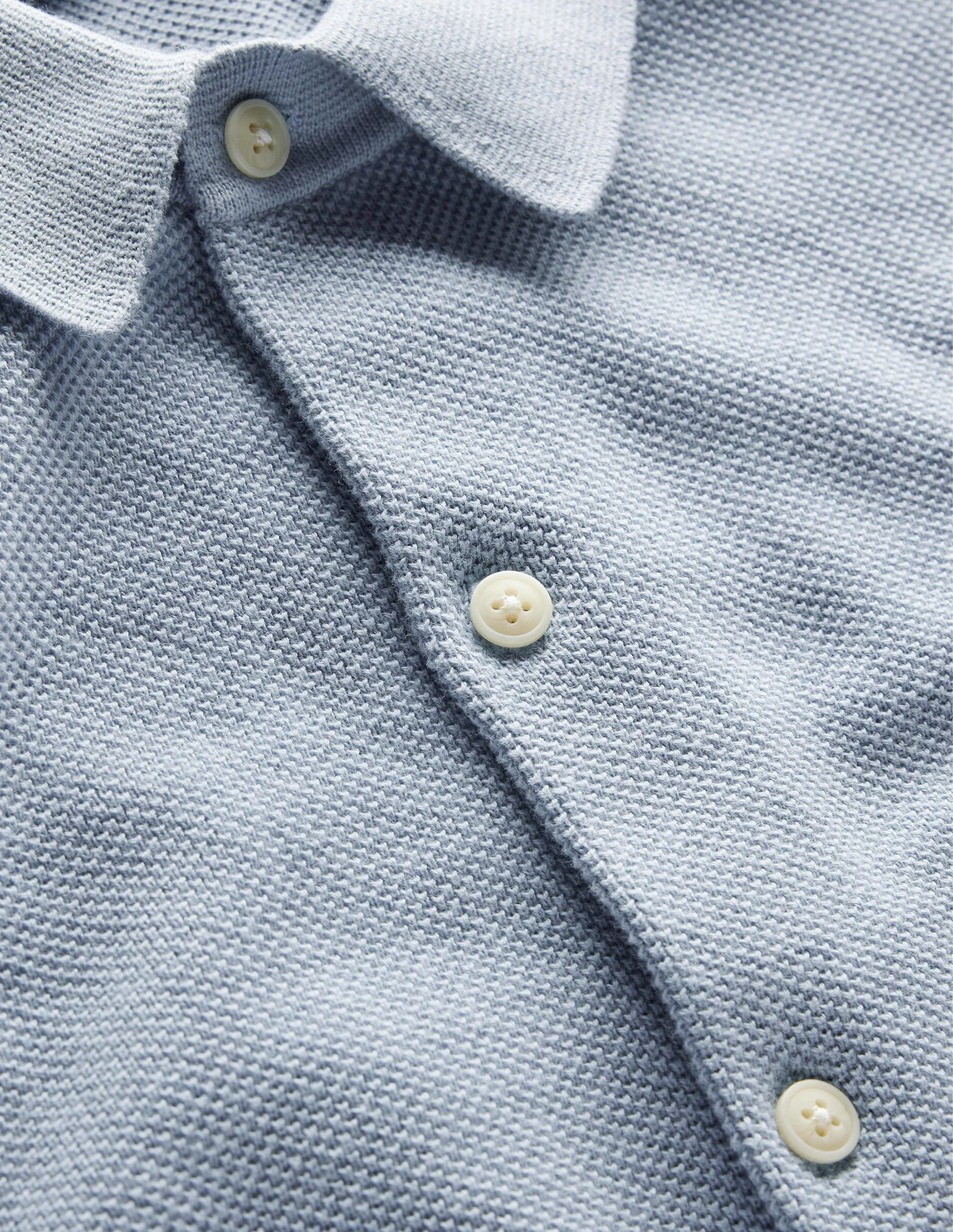 Knitted Short Sleeve Shirt-Washed Blue - Image 6