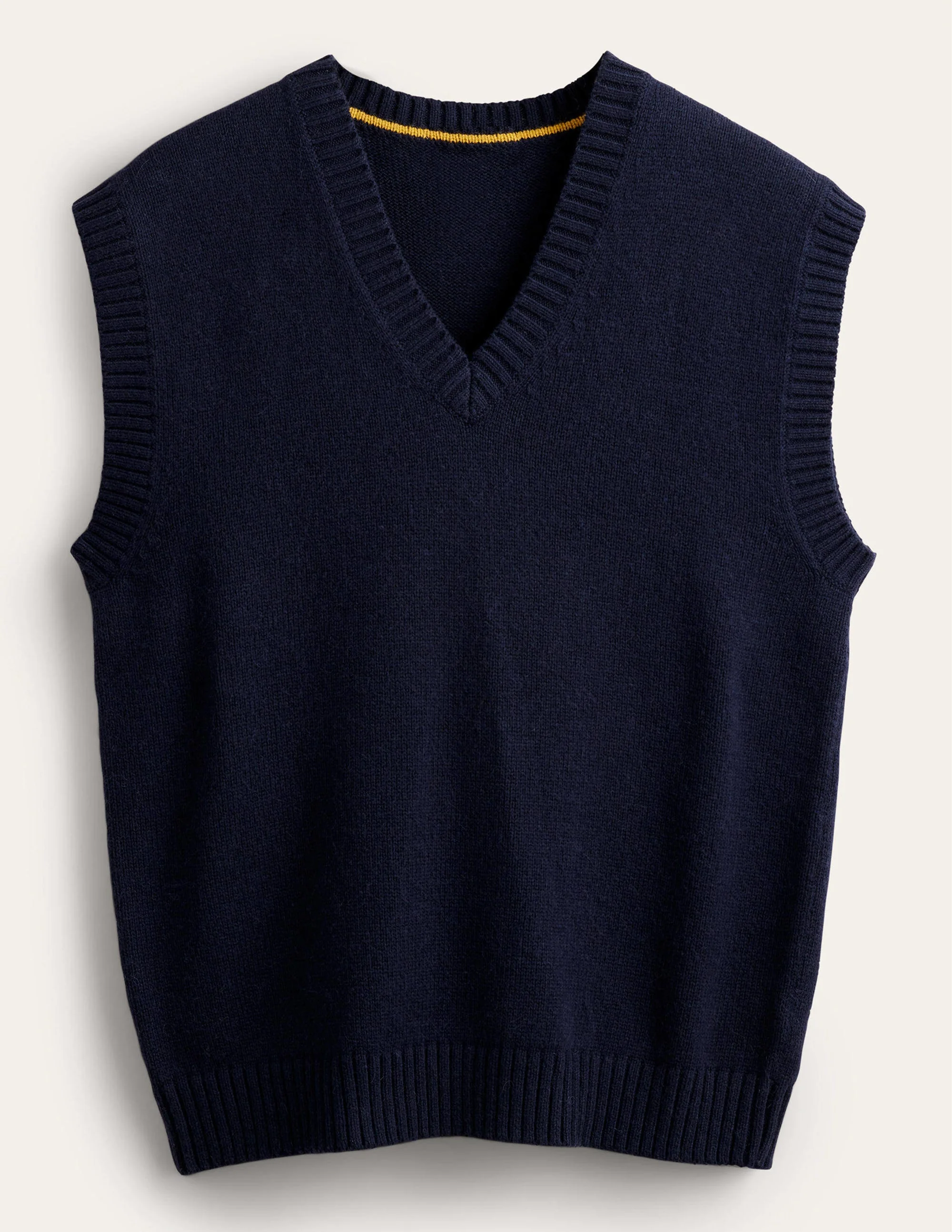 Knitted Sweater Vest-Navy