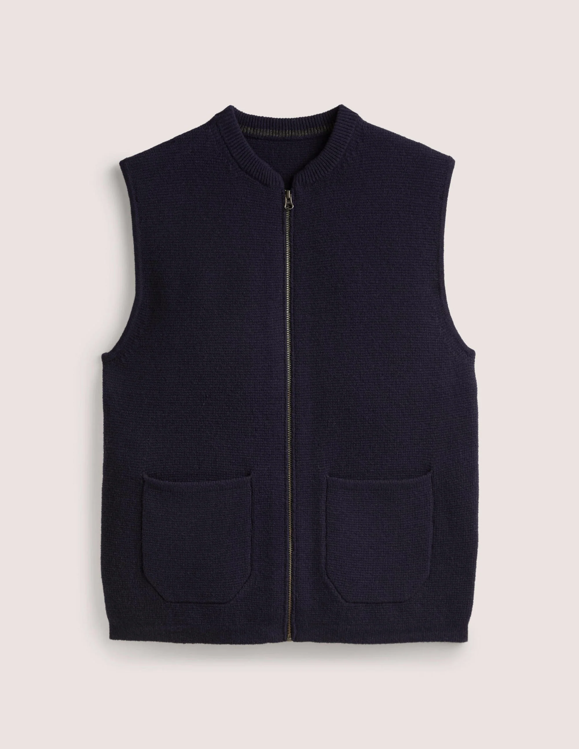 Knitted Vest-Navy - Image 5