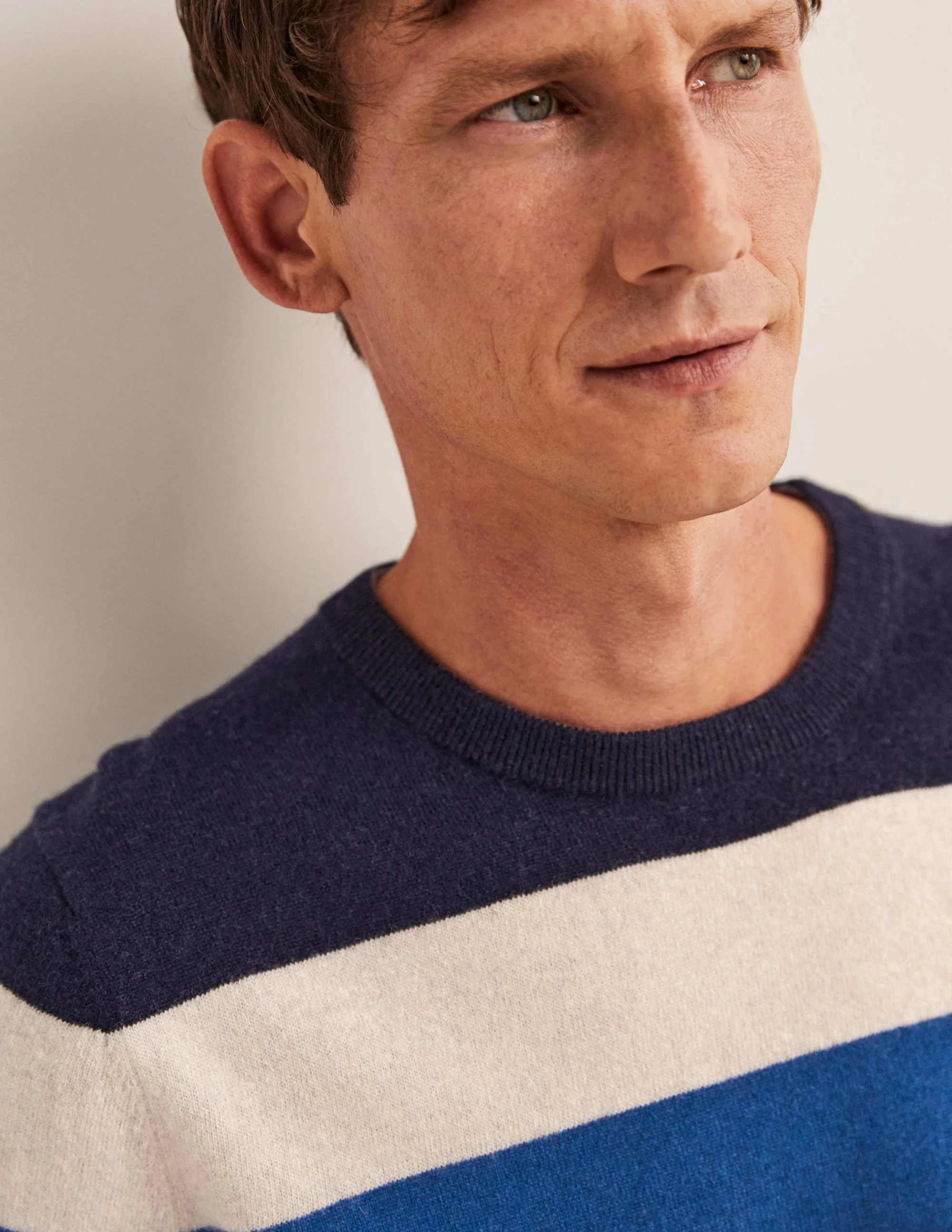 Lambswool Crew Neck-Multi Stripe - Image 2