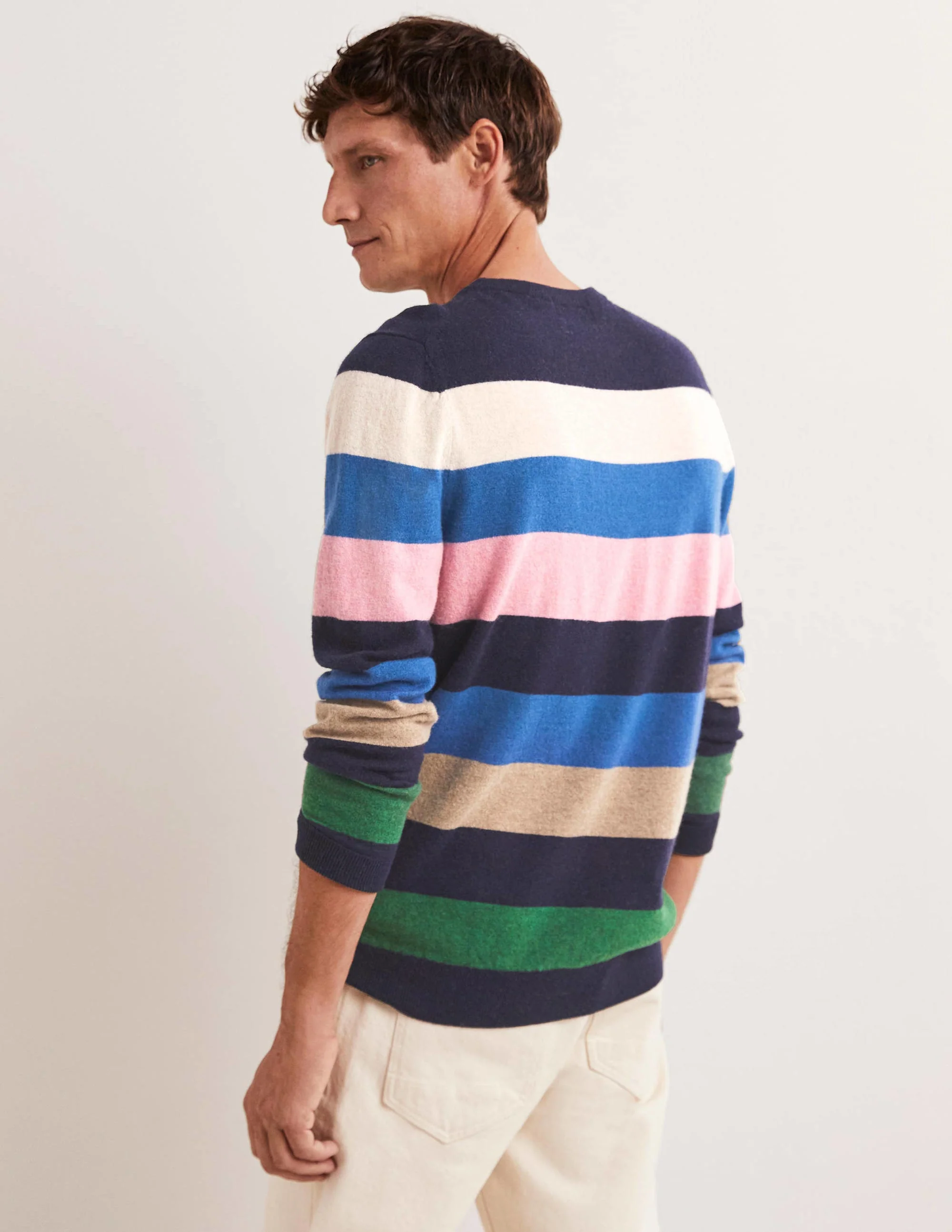 Lambswool Crew Neck-Multi Stripe - Image 3