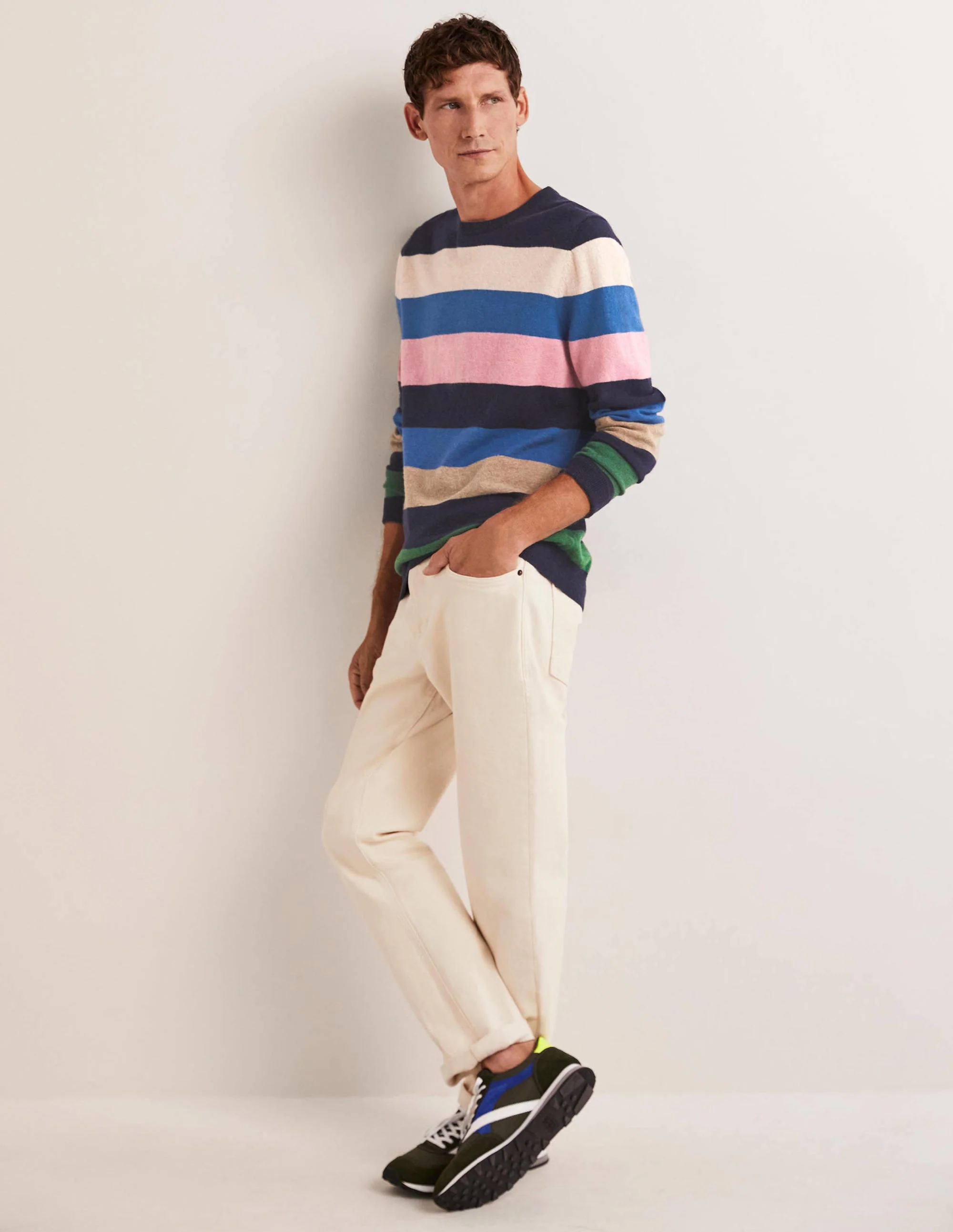 Lambswool Crew Neck-Multi Stripe - Image 4
