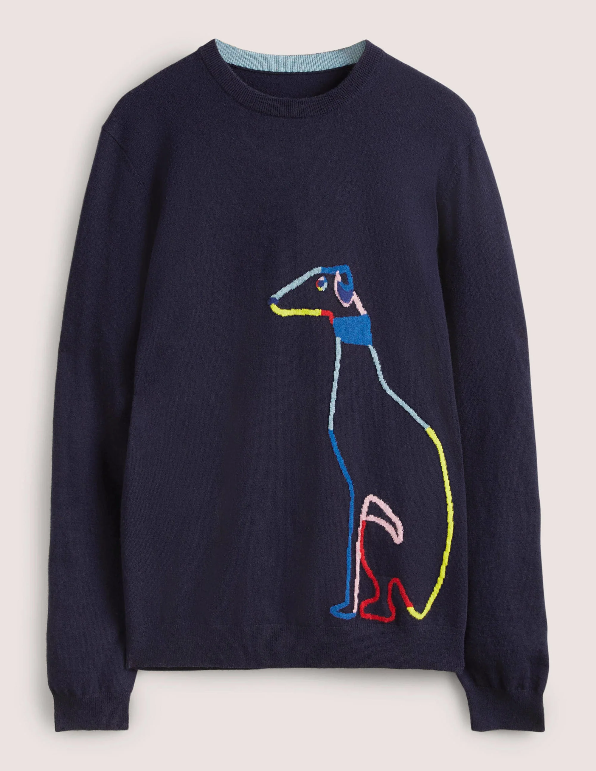 Lambswool Crew Neck-Rainbow Whippet - Image 10