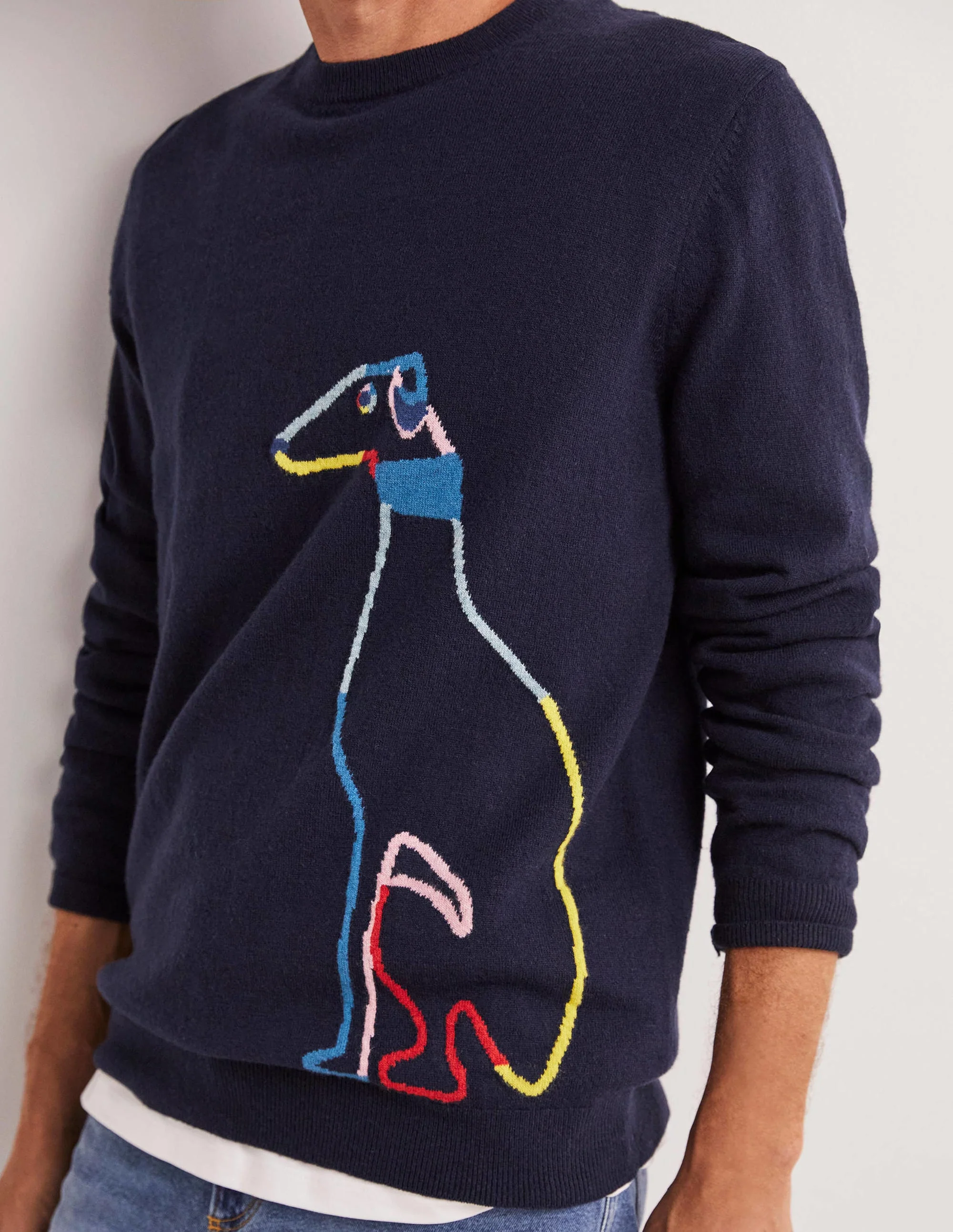 Lambswool Crew Neck-Rainbow Whippet - Image 8