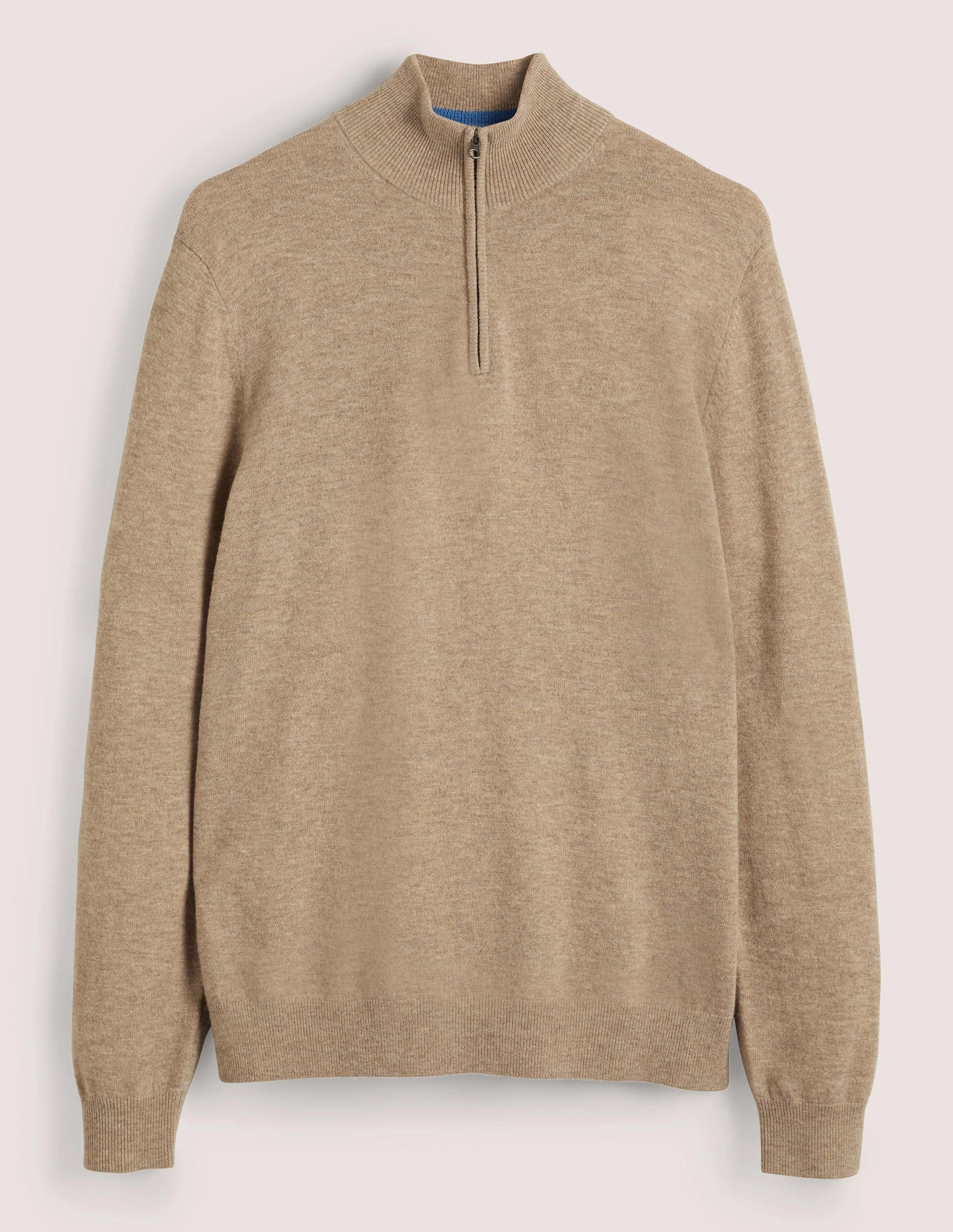 Lambswool Half-Zip-Chinchilla Melange - Image 5