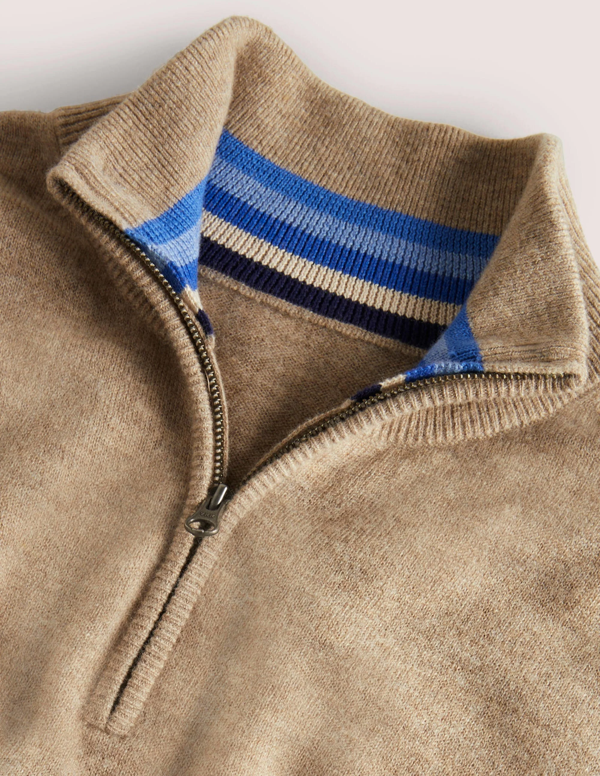 Lambswool Half-Zip-Chinchilla Melange - Image 6
