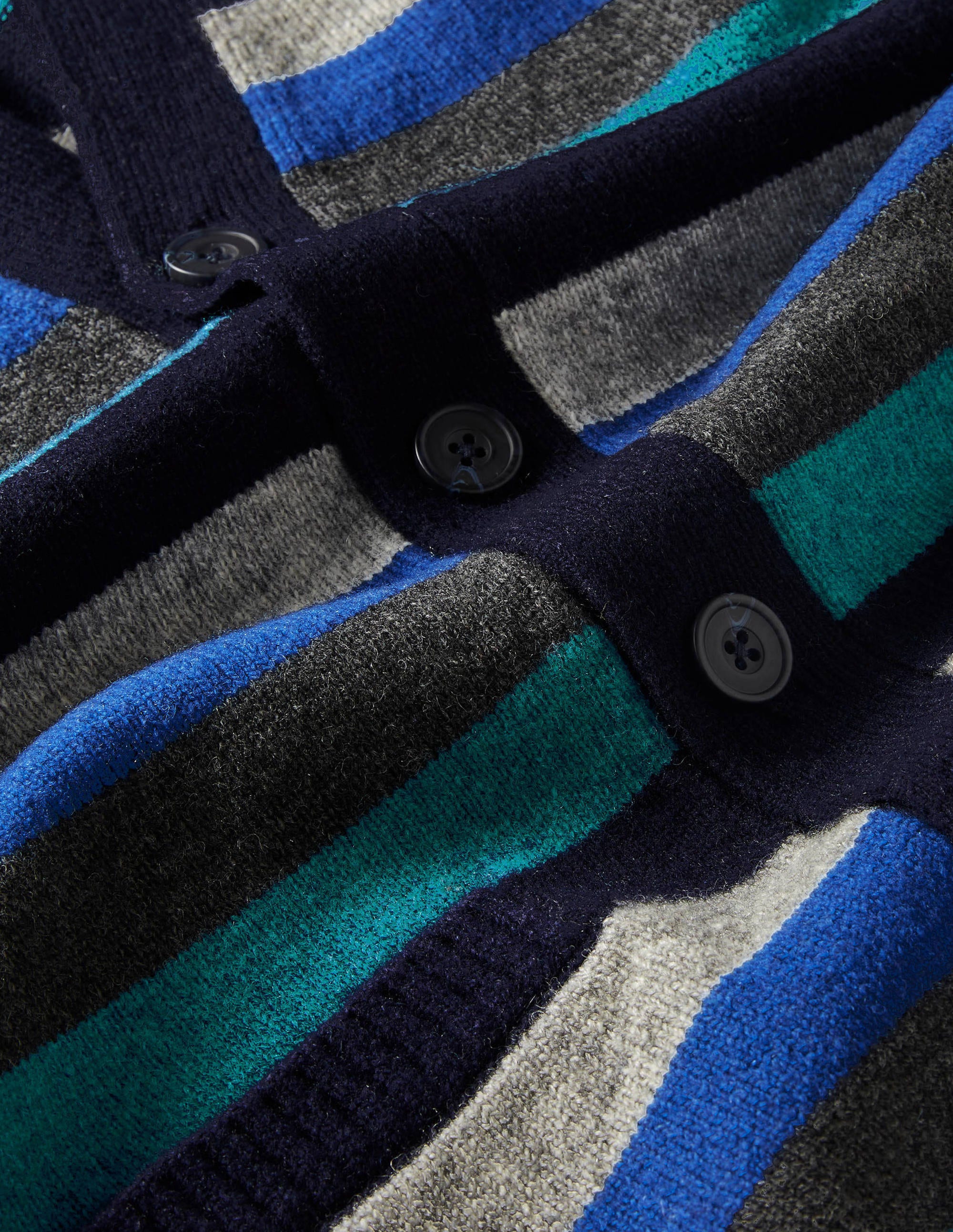 Lambswool Stripe Cardigan-Multi Stripe - Image 5