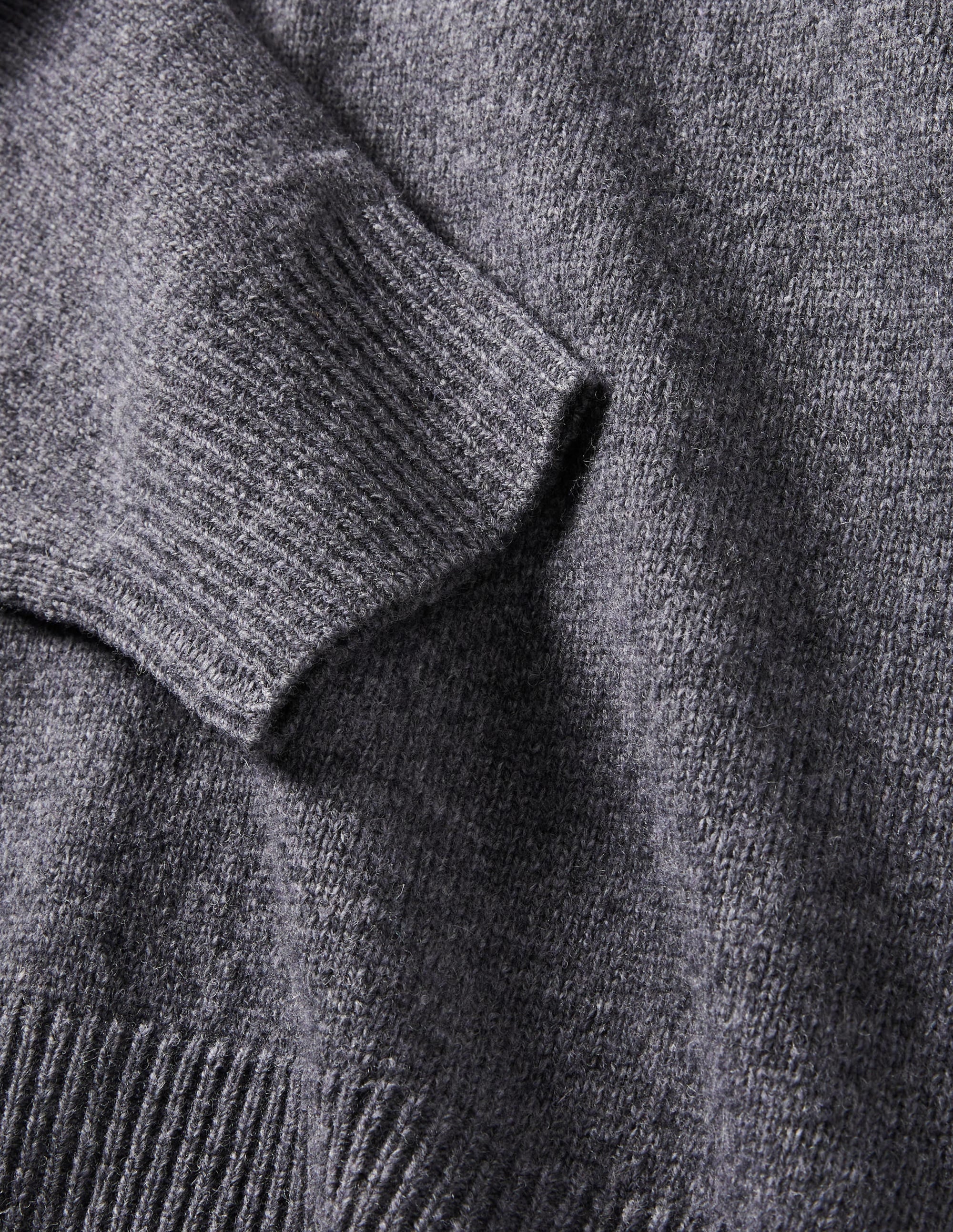 Lambswool V-Neck-Charcoal - Image 6