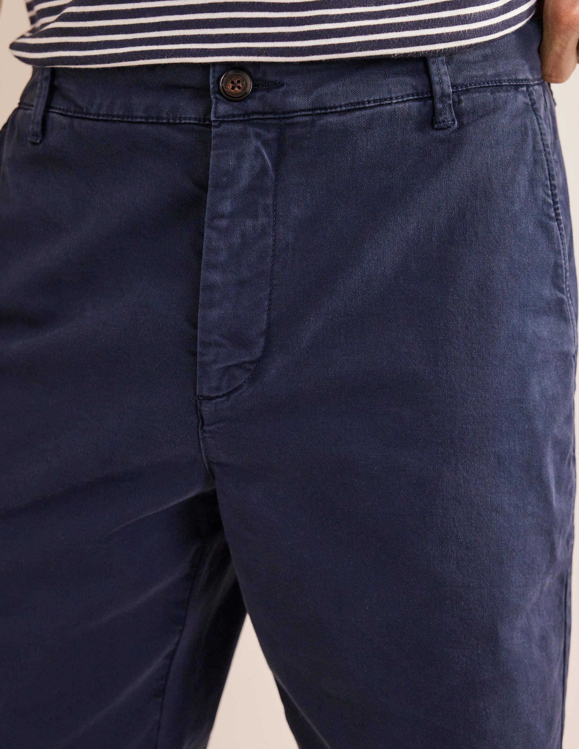 Laundered Chino Shorts-Navy Blue - Image 2