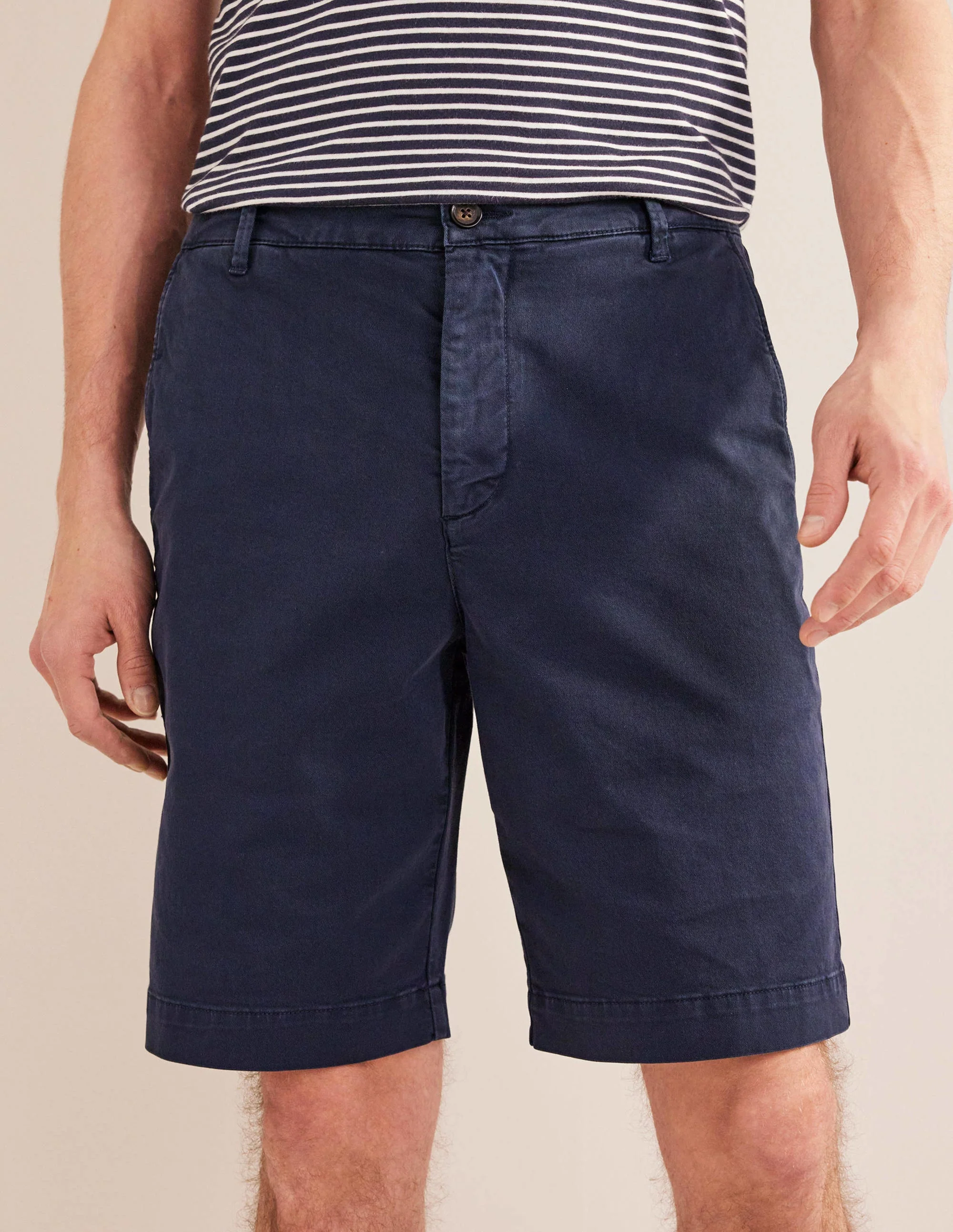 Laundered Chino Shorts-Navy Blue - Image 4