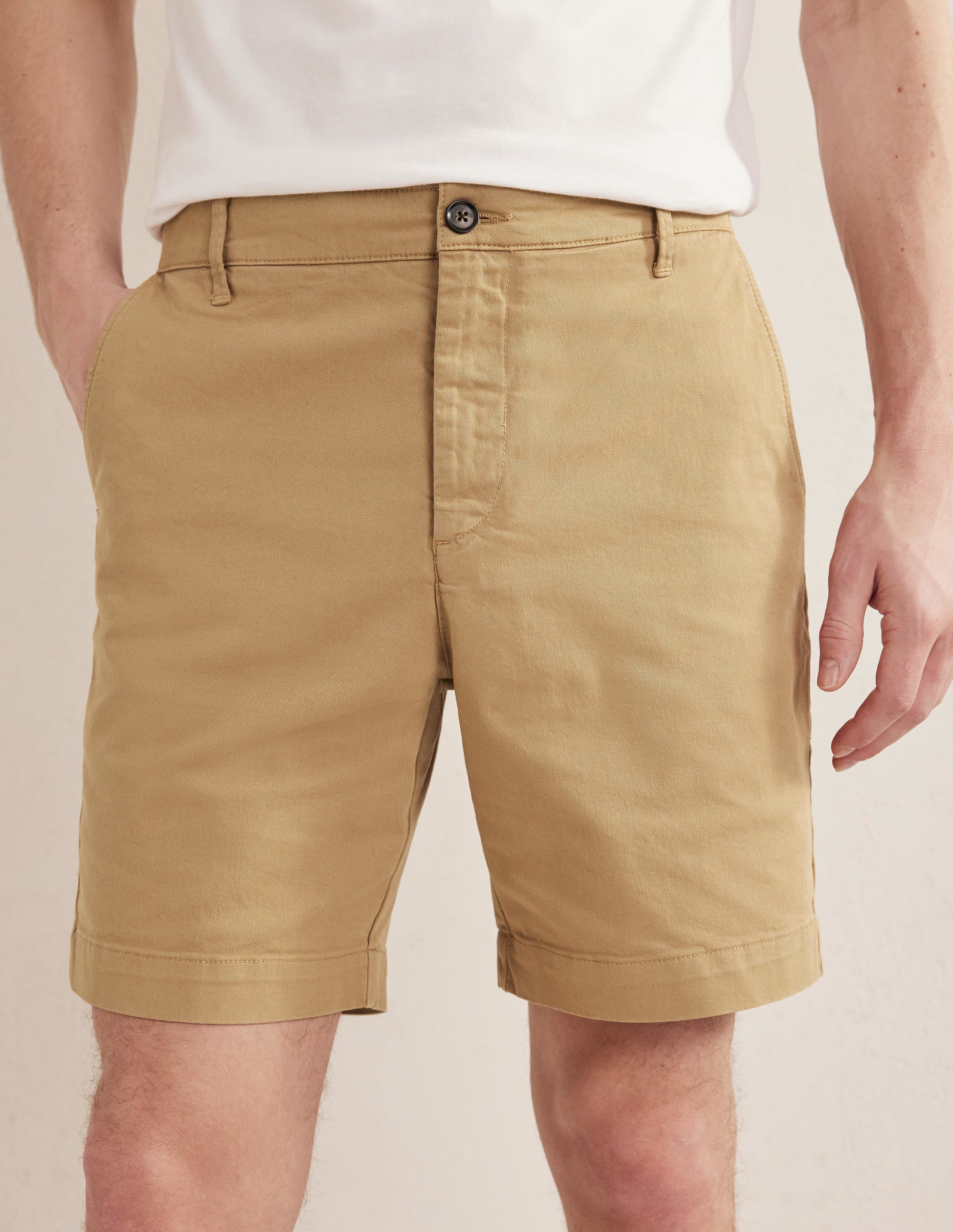 Laundered Chino Shorts-Parchment - Image 4